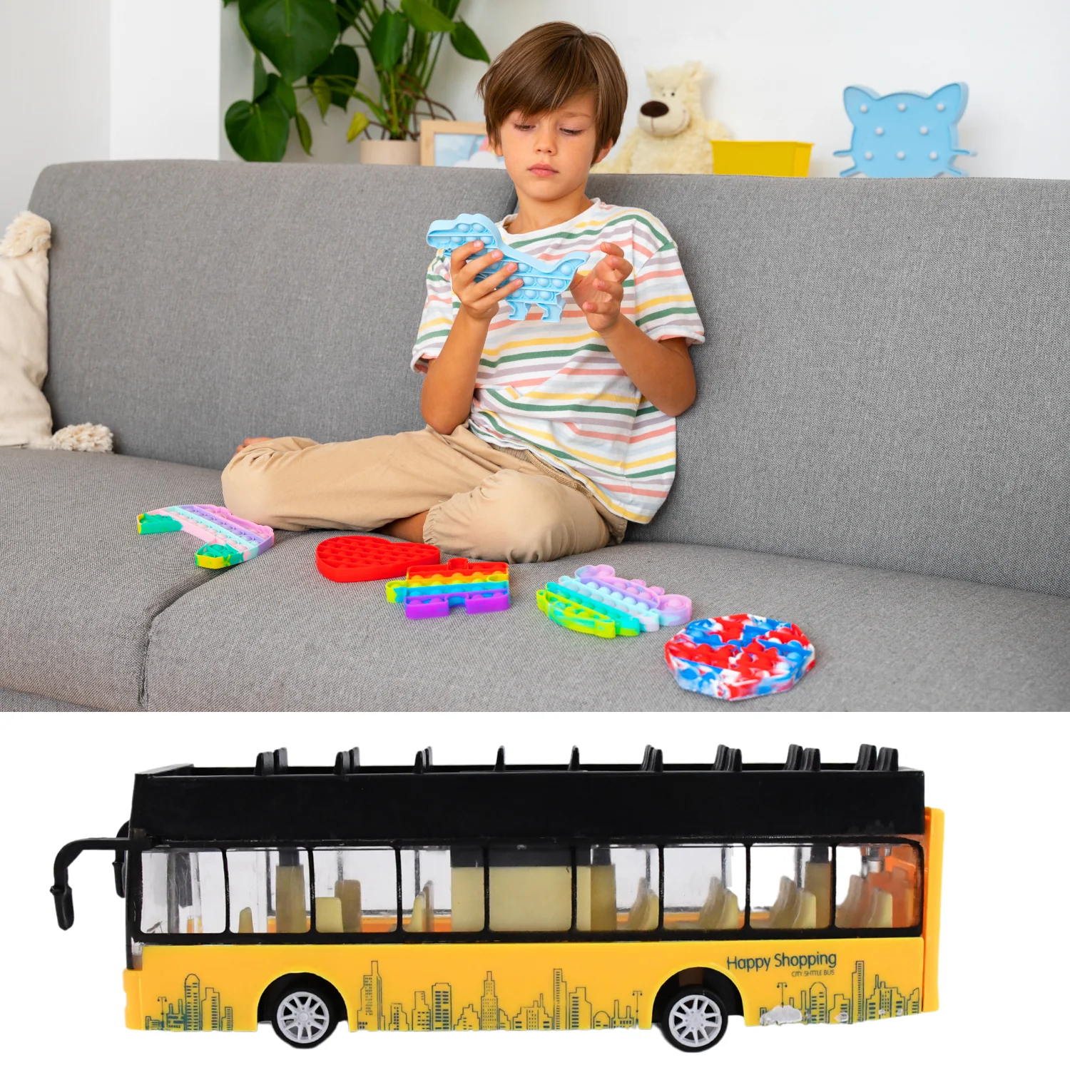 Die-cast Alloy London Long Bus Double Decker Sightseeing Bus - Image 6