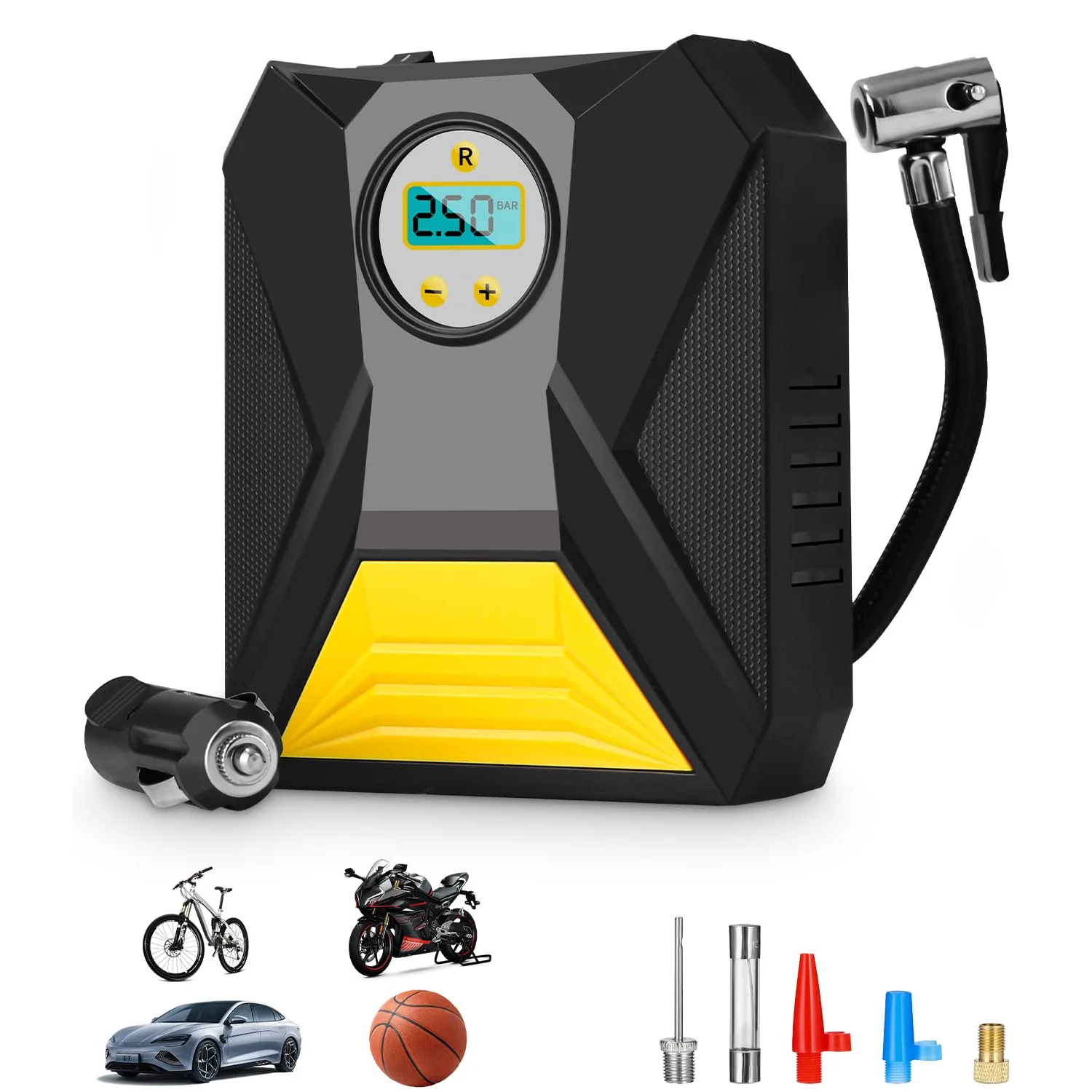 Mini Digital Portable Car Tyre Air Compressor - (1 Pc) - Image 9