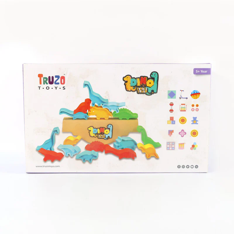 Dino Tumble Tower Balancing Game – Fun Dinosaur Stacking Toy for Kids - Image 5