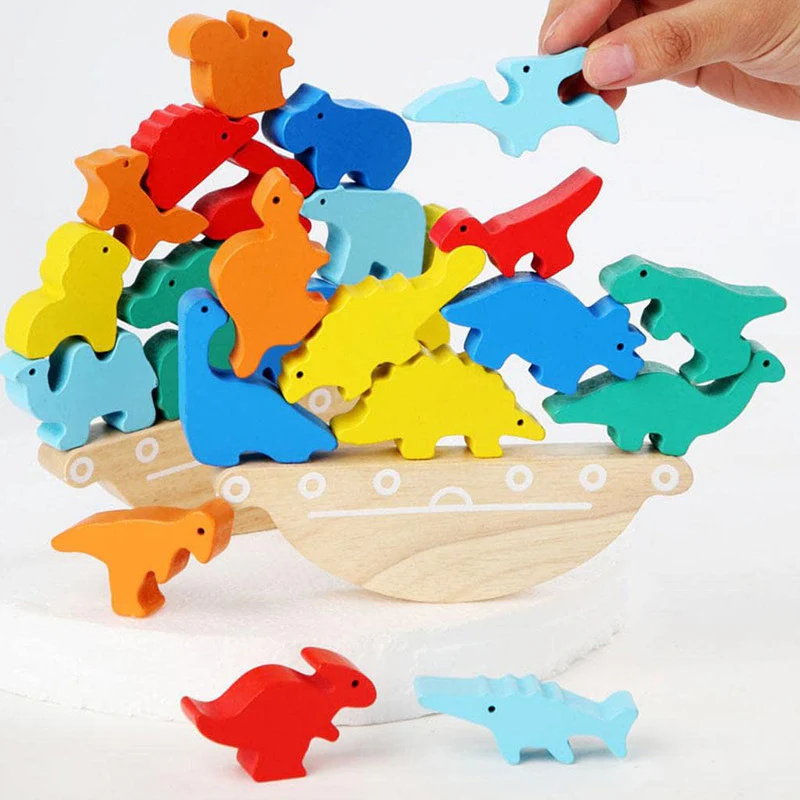 Dino Tumble Tower Balancing Game – Fun Dinosaur Stacking Toy for Kids - Image 6