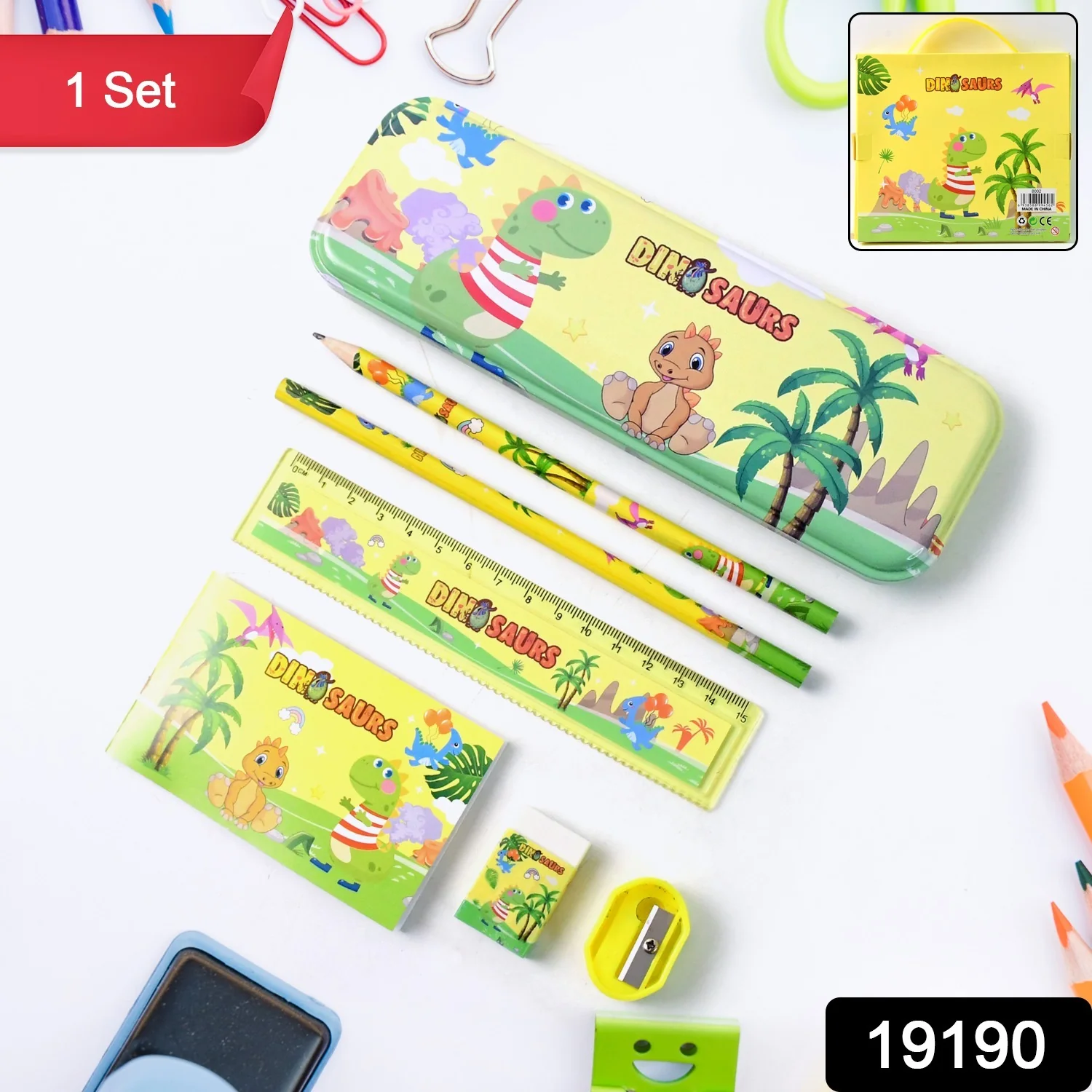 Dinosaur Printed Kids Stationery (Set) - Image 2