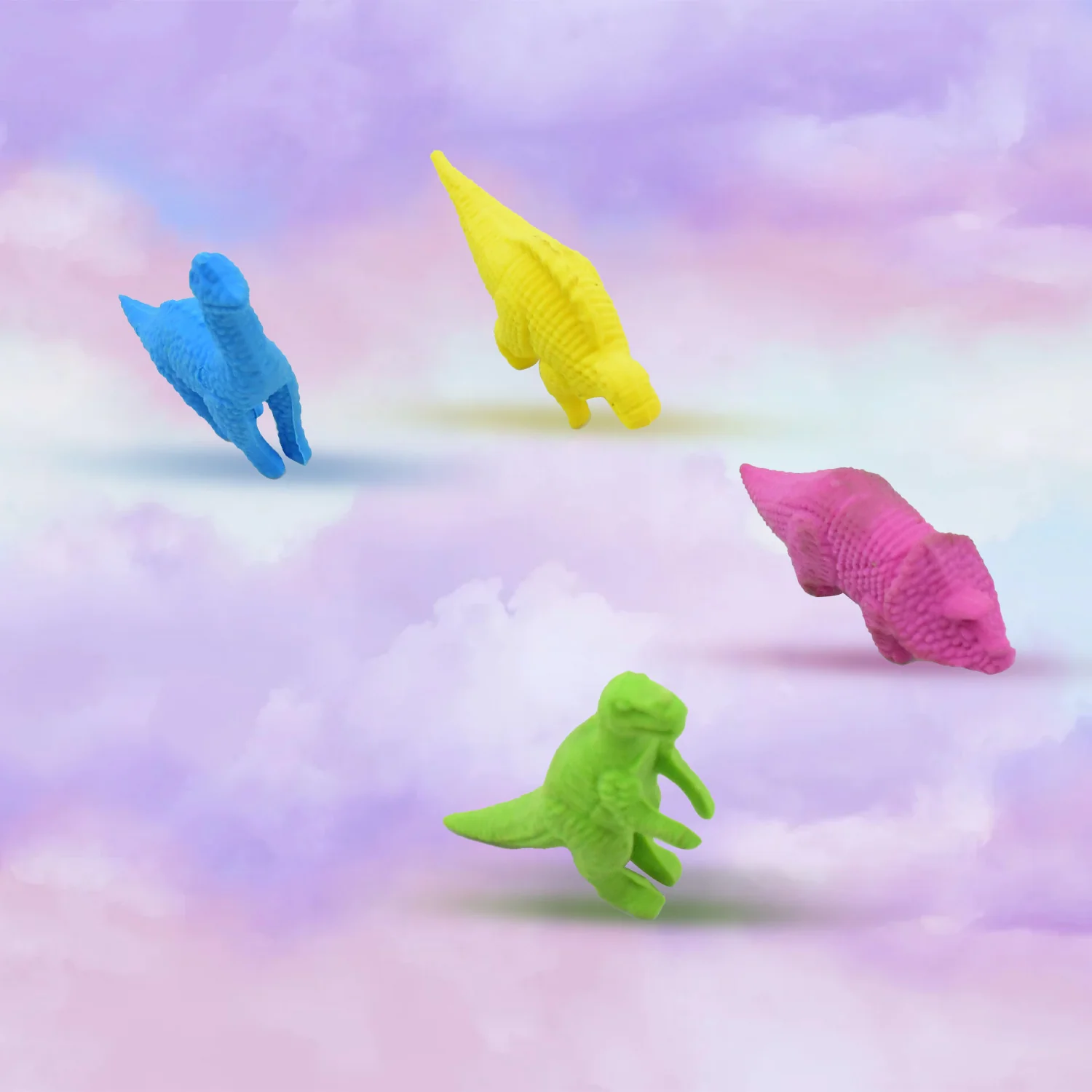 Small Dinosaur Shaped Erasers (4 Pc): Animal Erasers for Kids (School Supplies) - Image 5