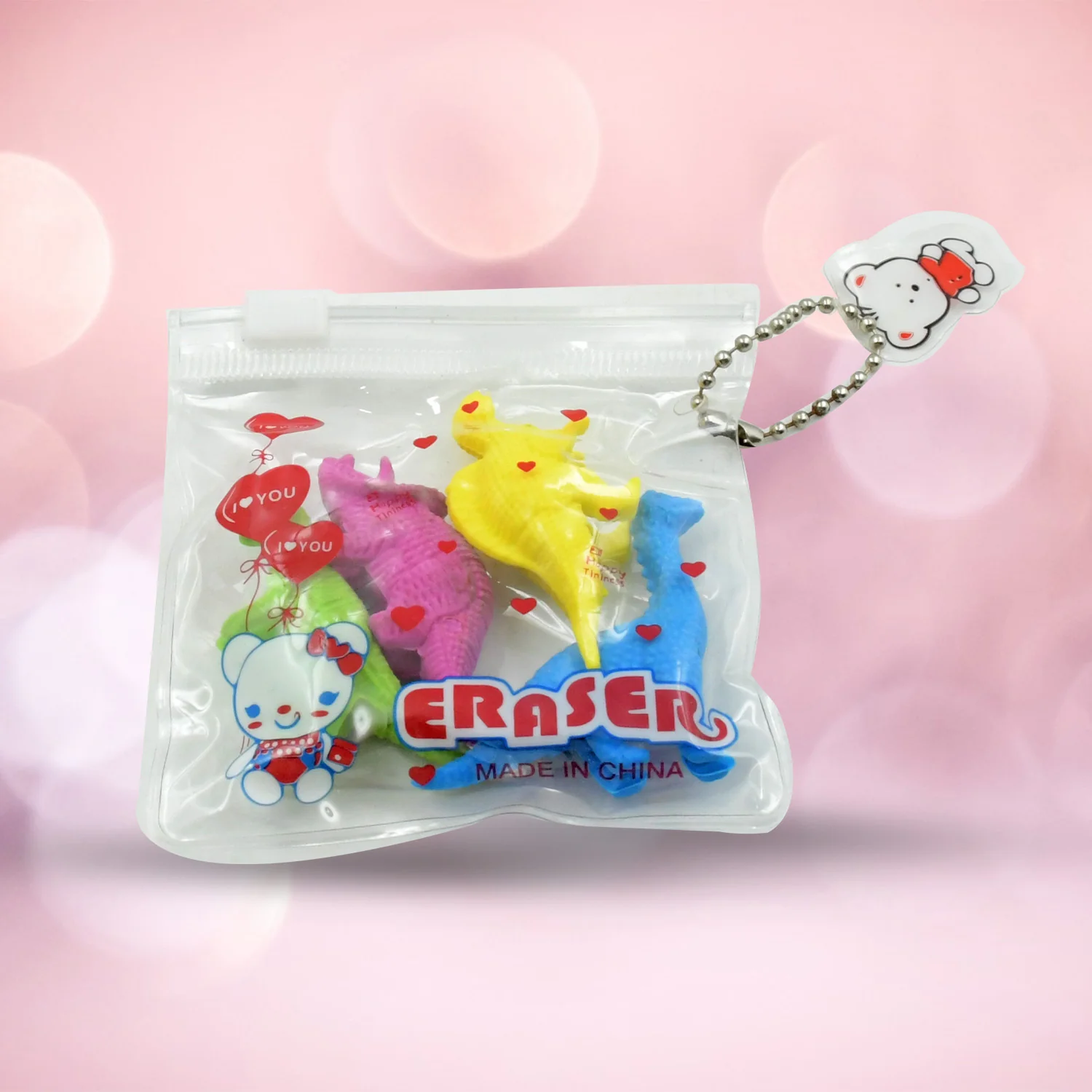 Small Dinosaur Shaped Erasers (4 Pc): Animal Erasers for Kids (School Supplies) - Image 6