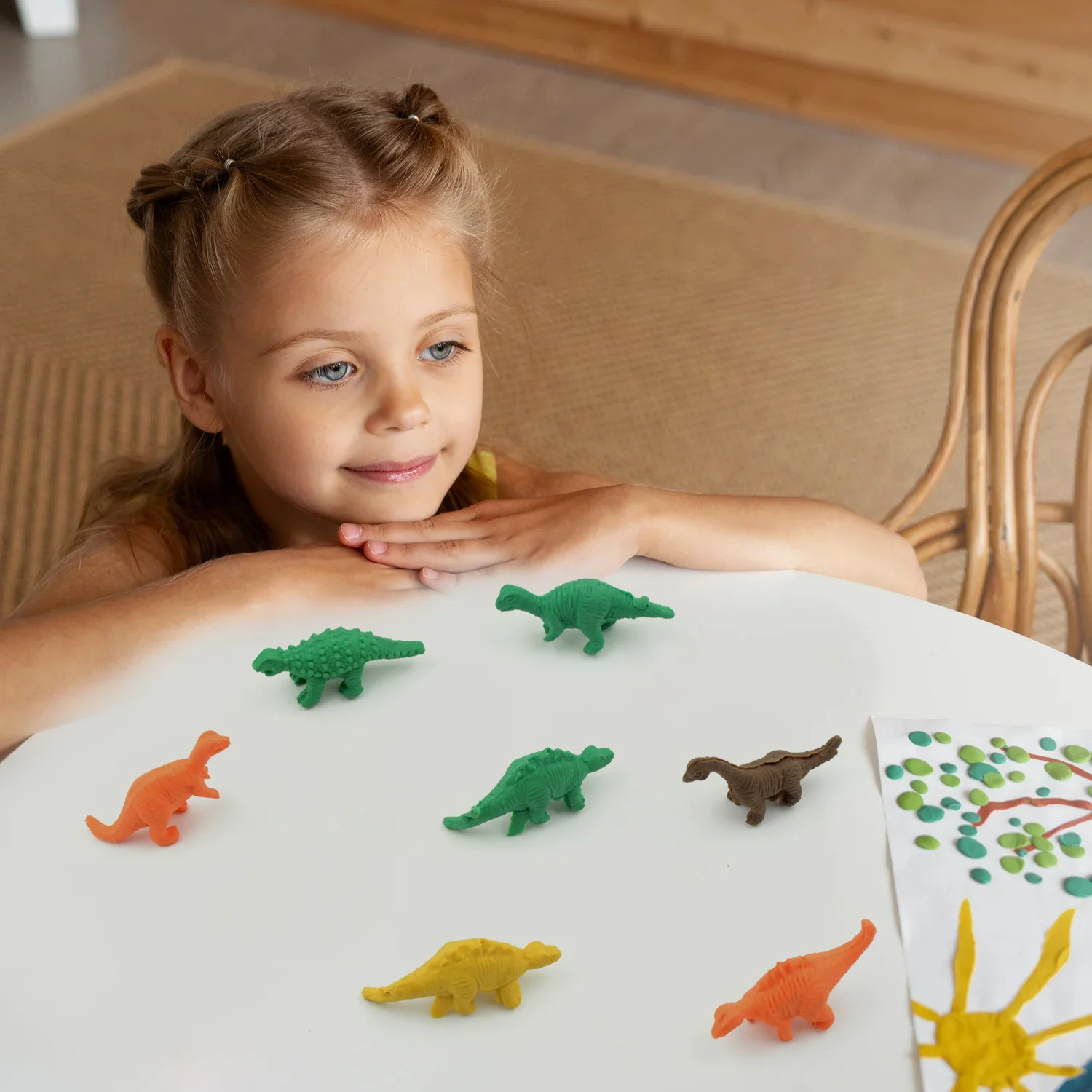 7 Piece Dinosaur Shaped Erasers for Kids - Animal Erasers, 3D Puzzle - Image 7