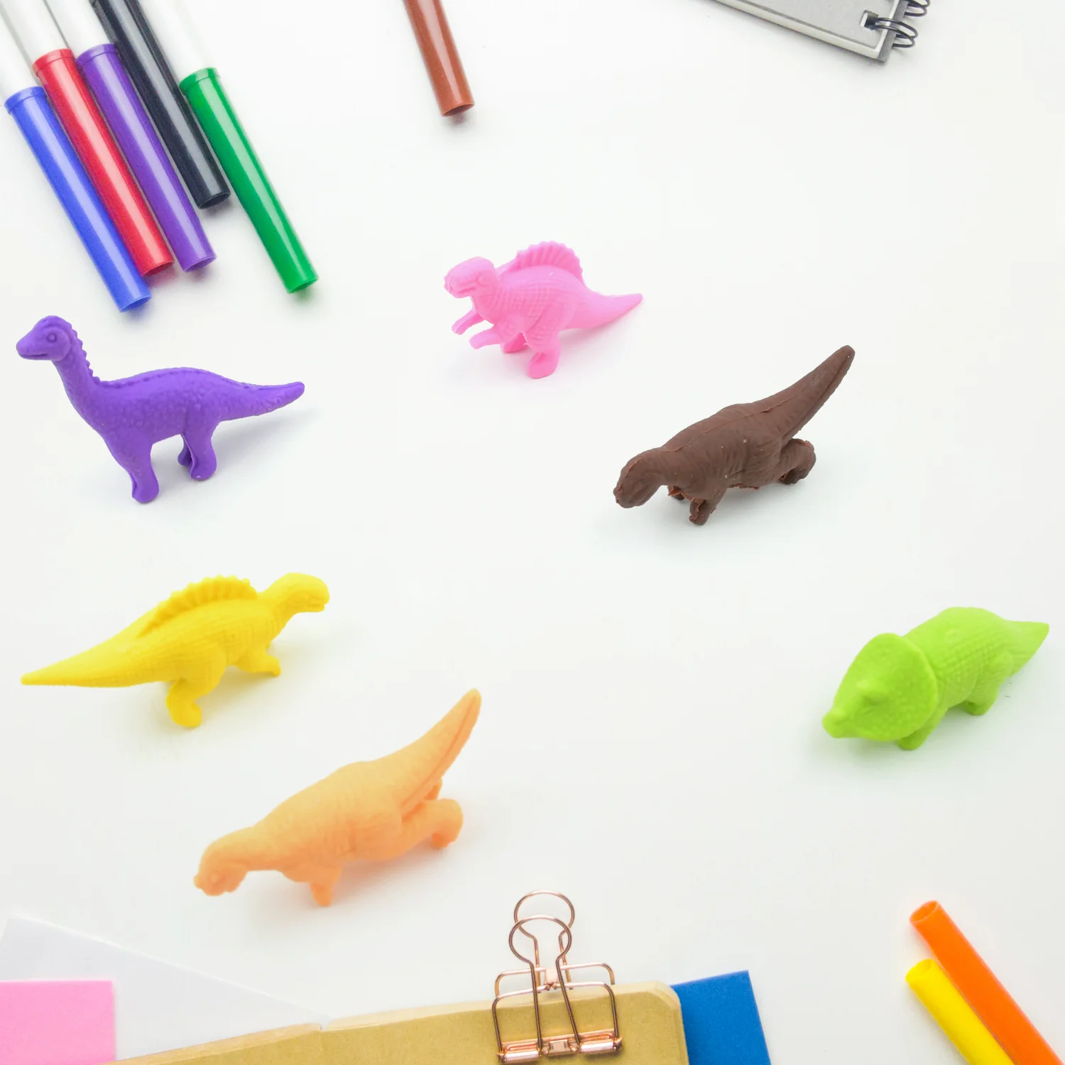Dinosaur Shaped Erasers, 3D Puzzle Erasers (6 Pcs Set) - Image 4