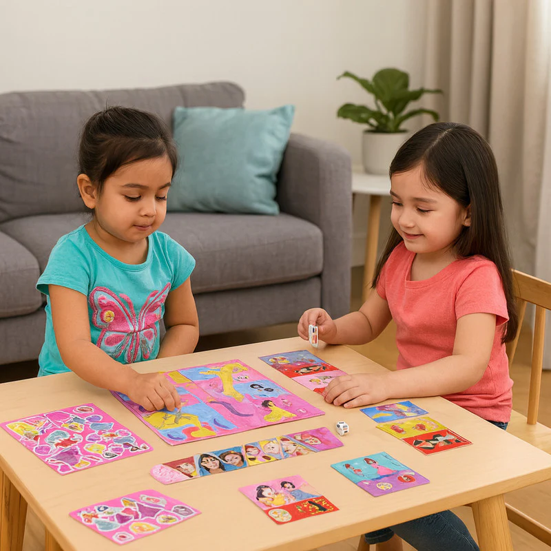 Disney Princess Surprise Gift Game Set Fun Board Games, Stickers & Puzzle Activities for Kids - Image 2
