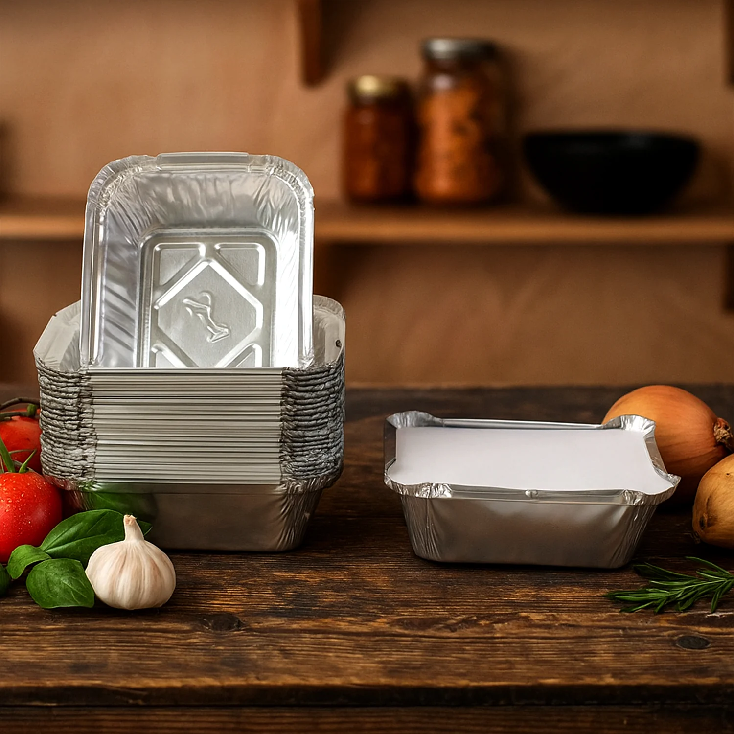 Disposable Aluminium Food Containers with Lids – 250 ml Capacity (Pack of 25) - Image 7