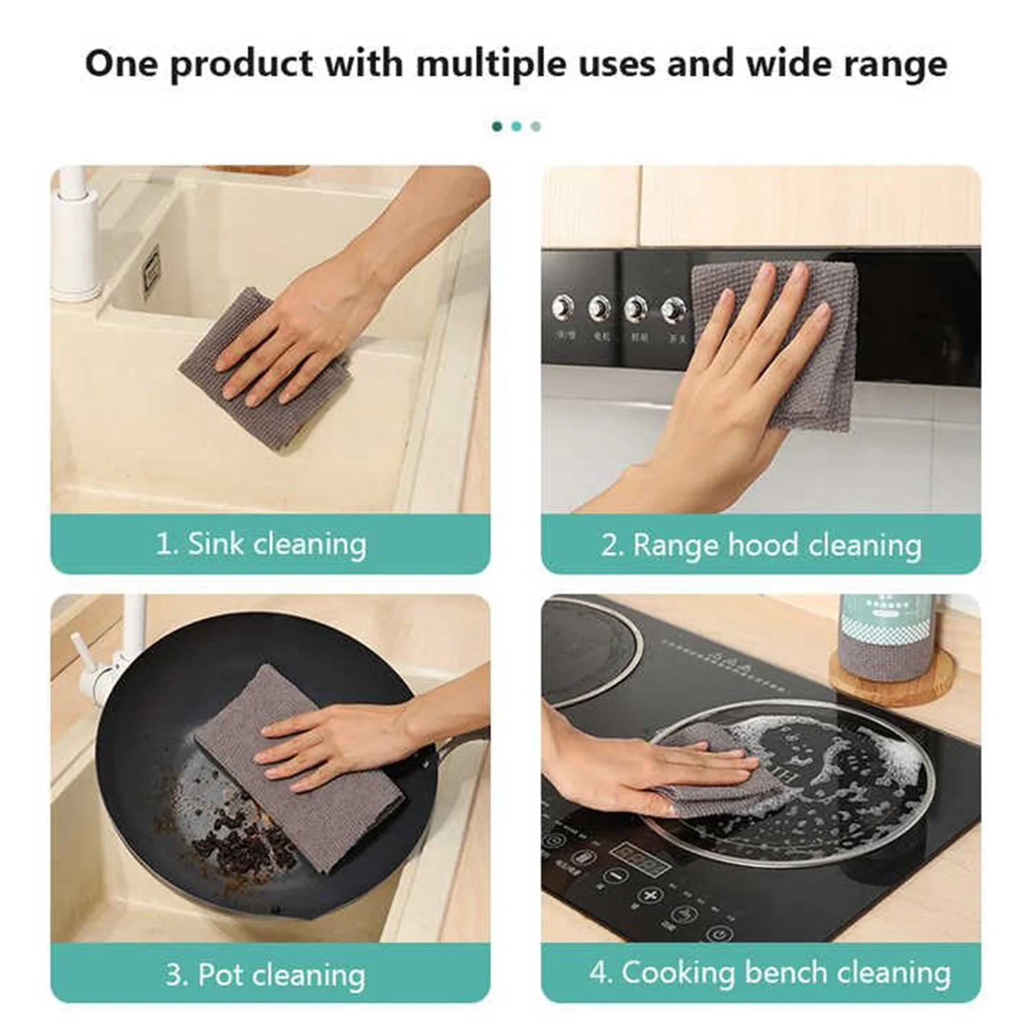 Disposable Cleaning Cloth Roll – 25 Sheets (20x20 cm) - Image 3