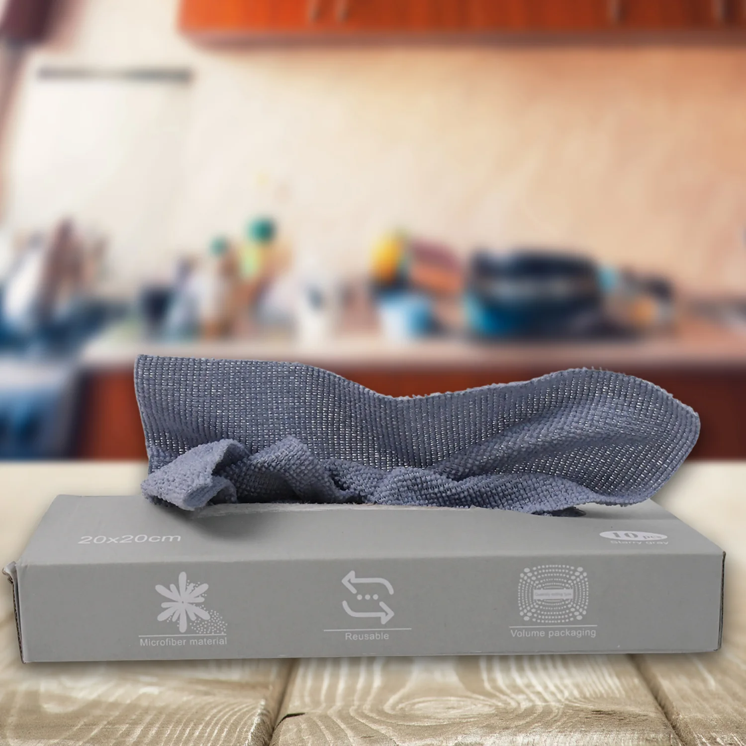 Reusable Cleaning Microfiber Towel (10 sheets, Dispenser Box) - Image 4