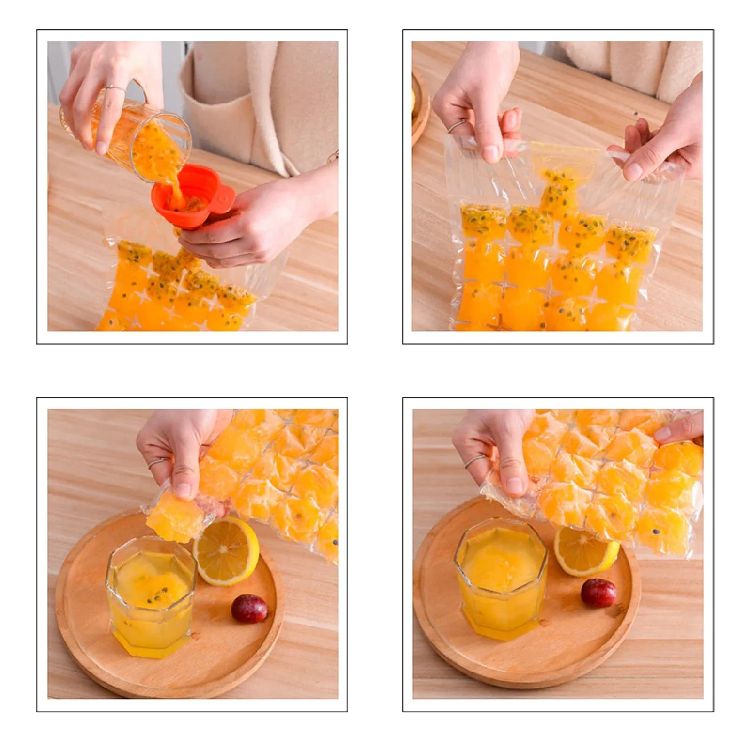 Disposable Ice Cube Bags, Cold Ice Pack Cooler Bag for Cocktail Food Wine - Image 3
