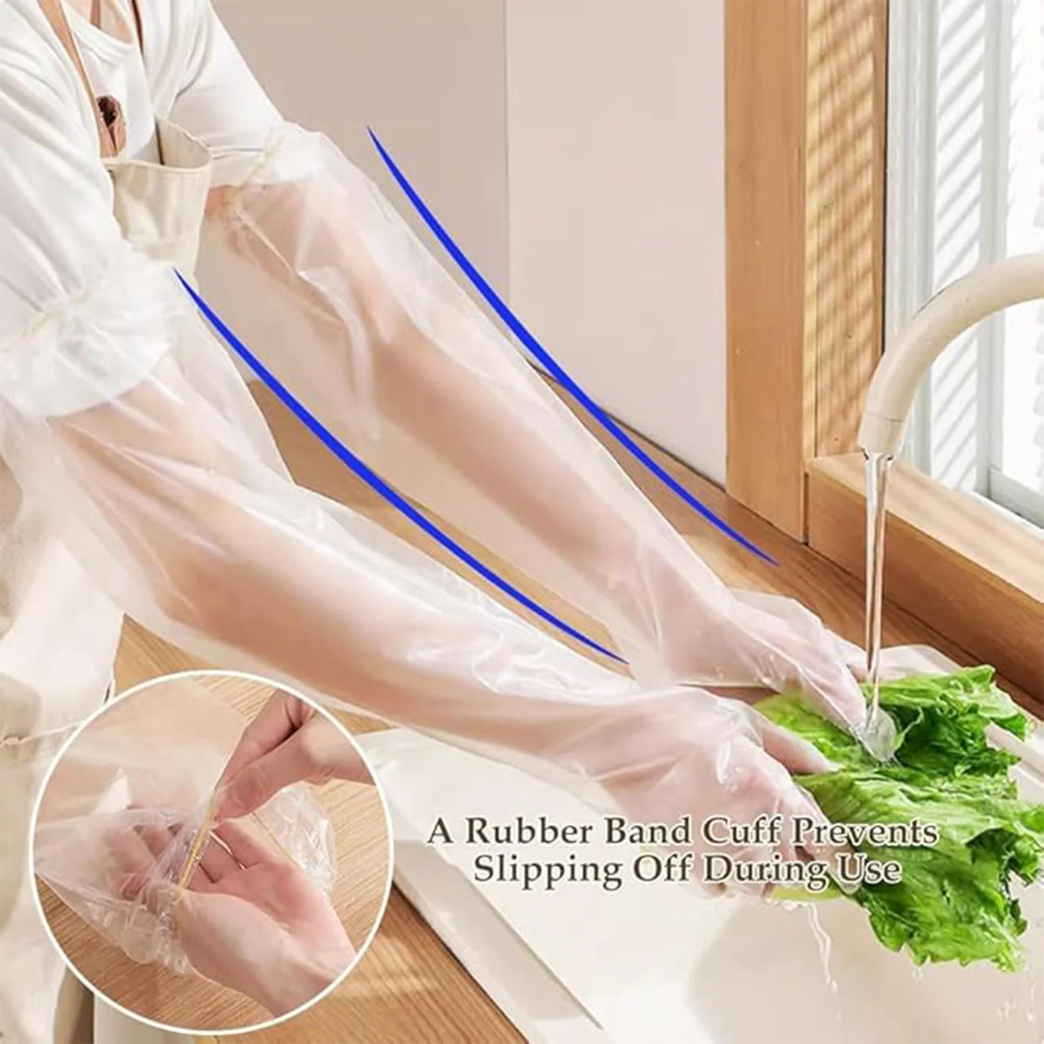 Disposable Plastic Gloves For Kitchen Food Handling (1 Pair) - Image 4