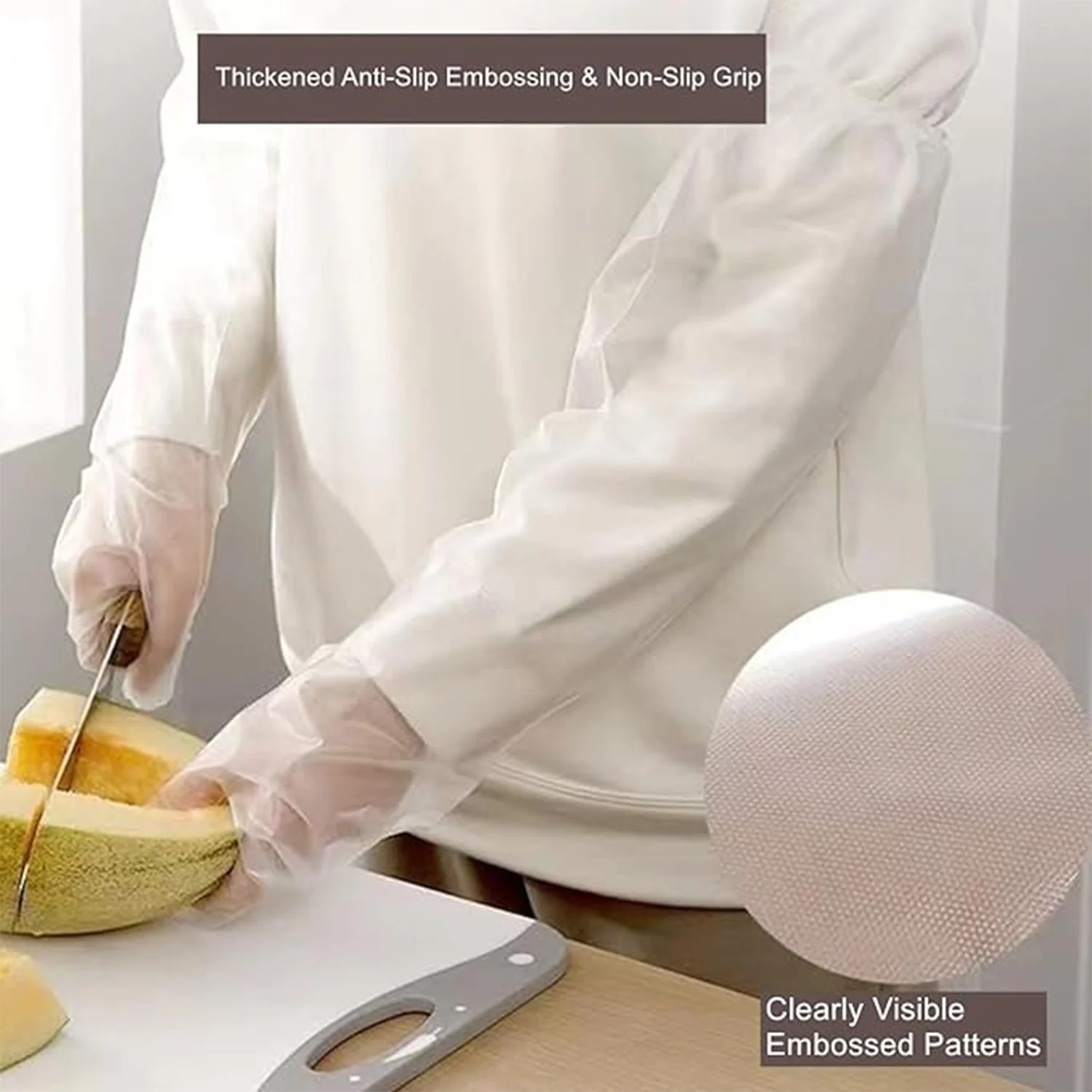 Disposable Plastic Gloves For Kitchen Food Handling (1 Pair) - Image 7
