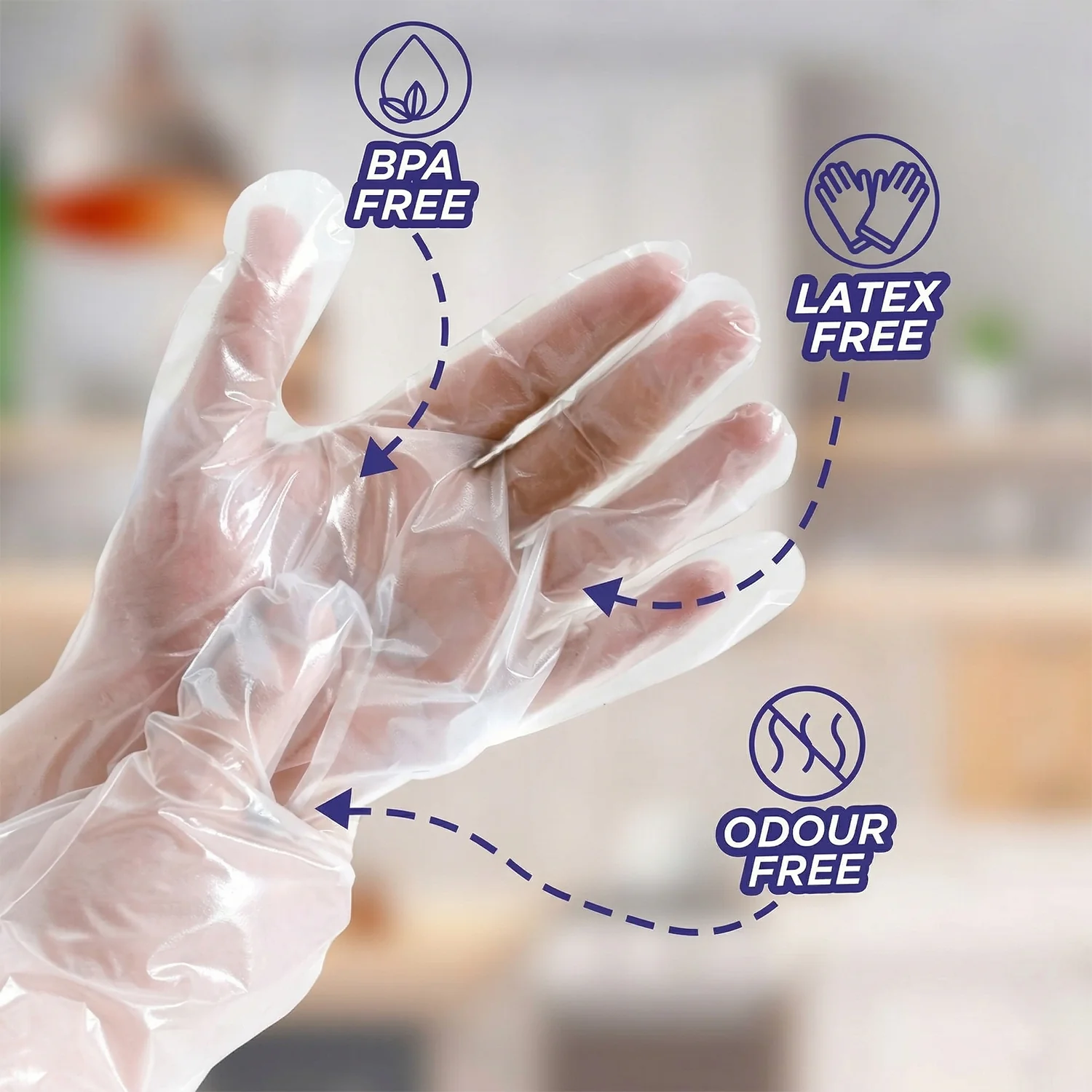 Disposable Plastic Hand Gloves Small Size 100 Pc - Image 7