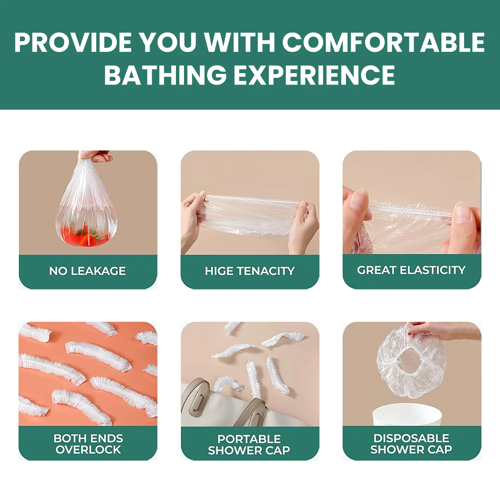 Disposable Shower Caps for Women (1 Pc) - Image 4