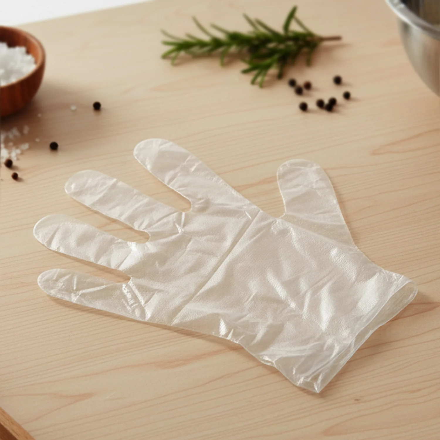 Disposable Transparent Plastic Gloves (100 Piece Pack) - Image 3