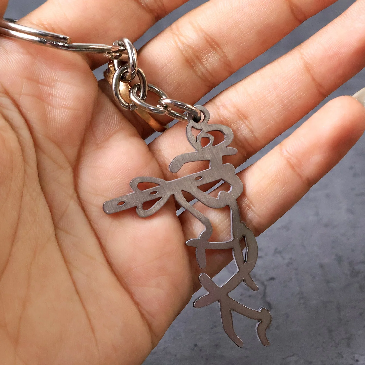 Divine Krishna Flute Design Metal Keychain (1 Pc) - Image 4
