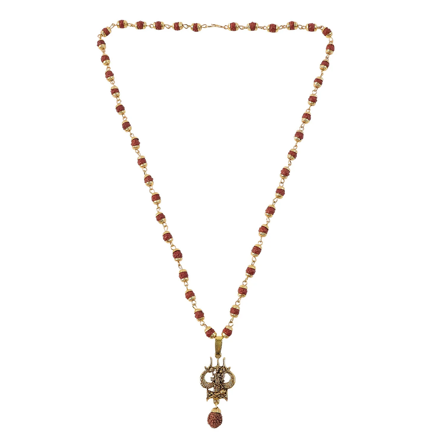 Divine Lord Hanuman Trishul Pendant & Rudraksha Mala - Image 5