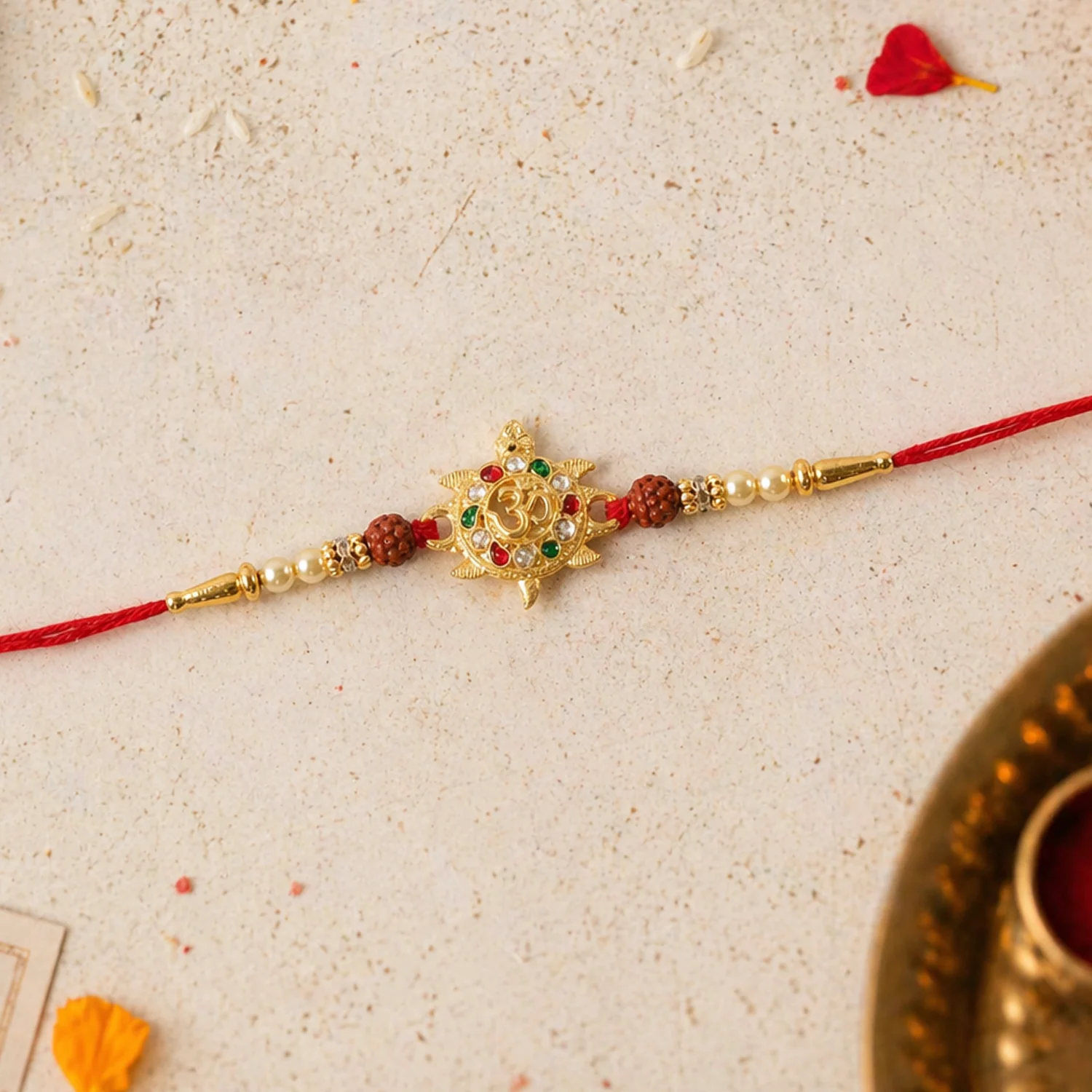 Divine Om Symbol Designer Rakhi (1 Pc) - Image 8