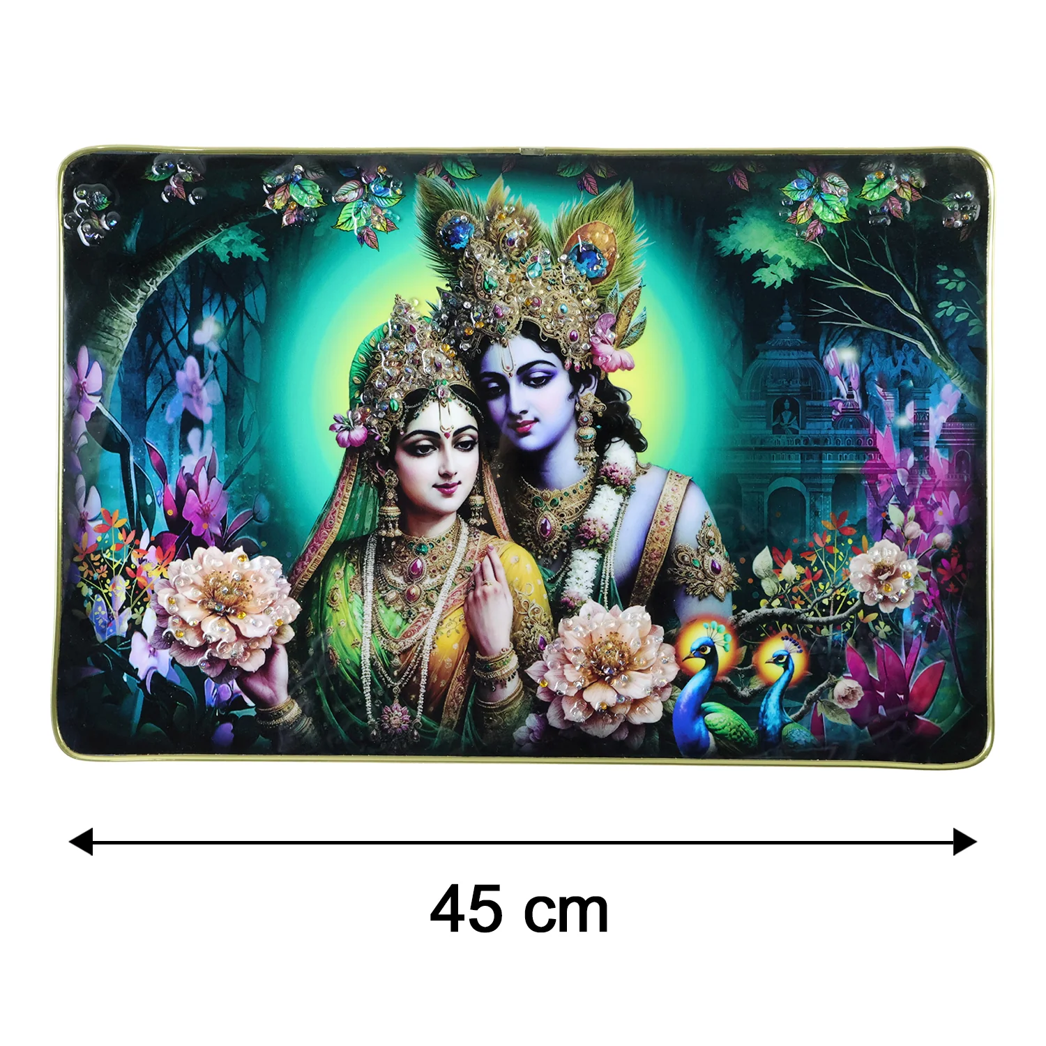Divine Radha Krishna Artistic Wall Frame 45x30 Cm (1 Pc) - Image 6