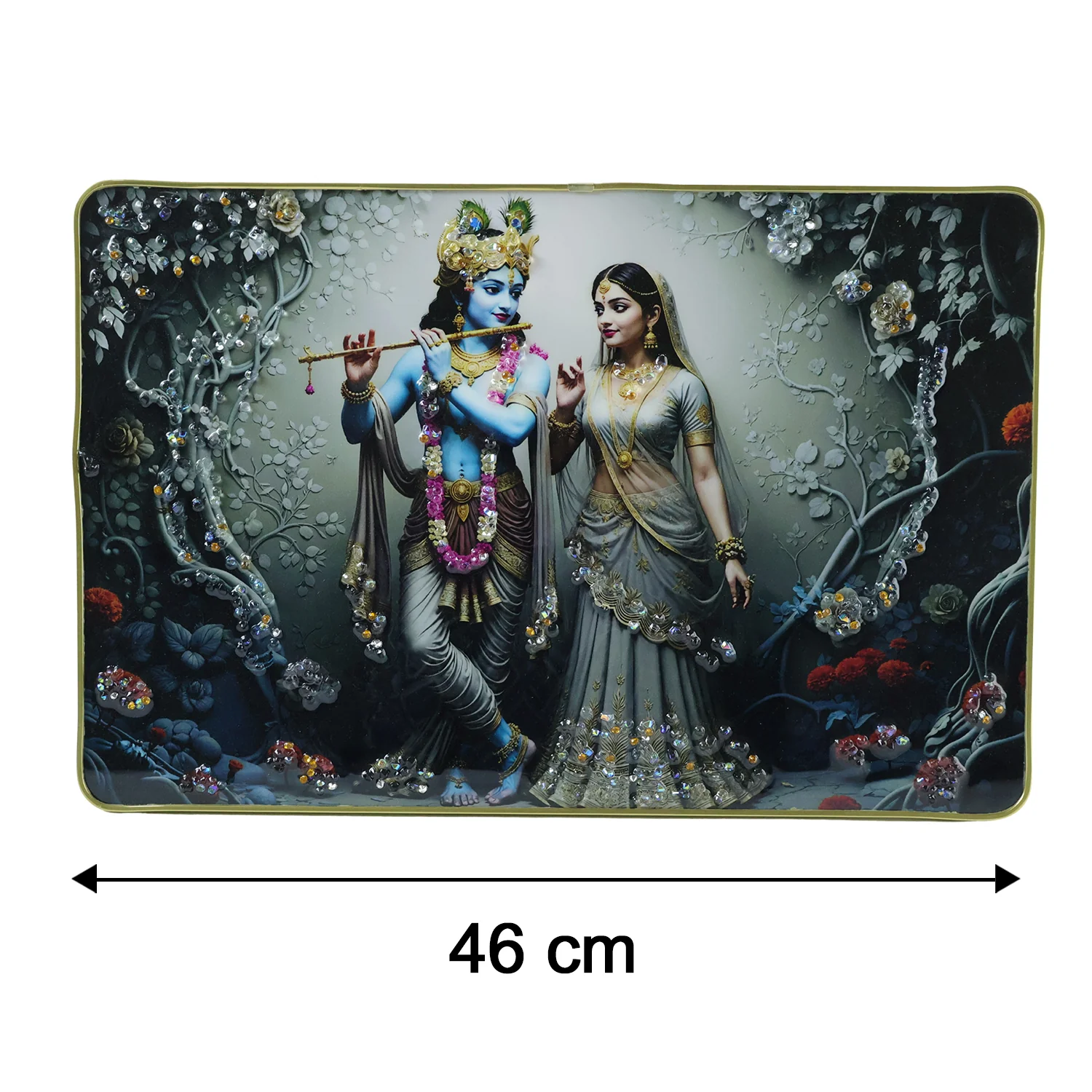 Divine Radha Krishna Flute Art Wall Frame (1 Pc, 45x30 Cm) - Image 6