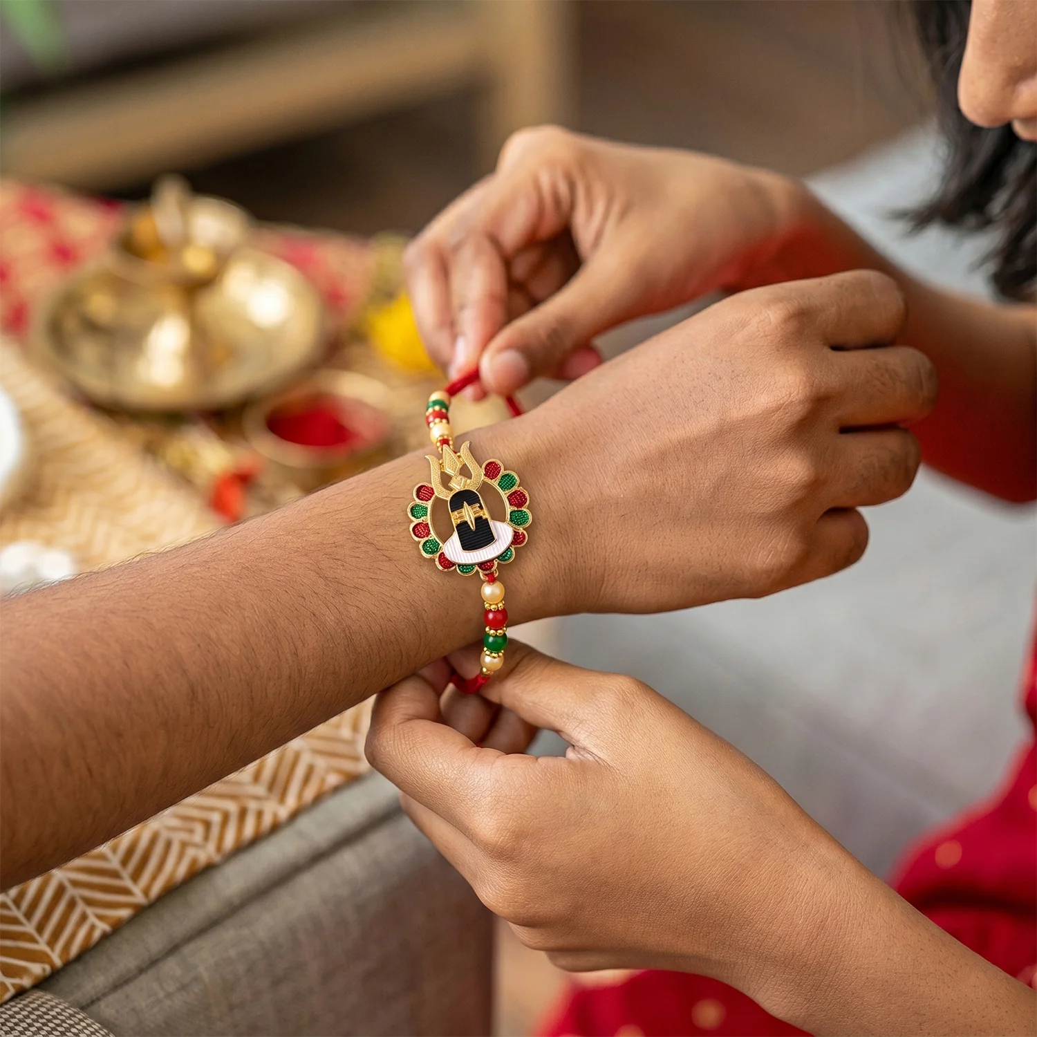 Divine Shivling Designer Rakhi (1 Pc) - Image 5
