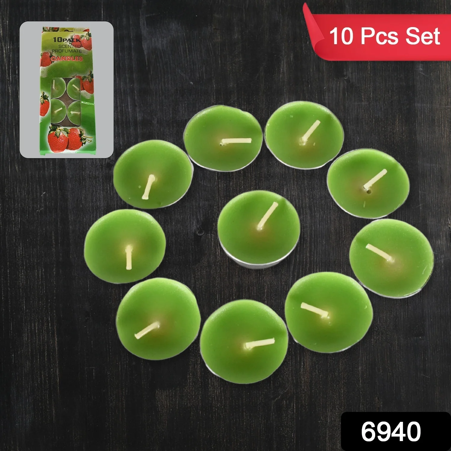 8–9 Hour Unscented Smokeless Candles for Festivals, Parties & Dinners (10 Pc) - Image 2