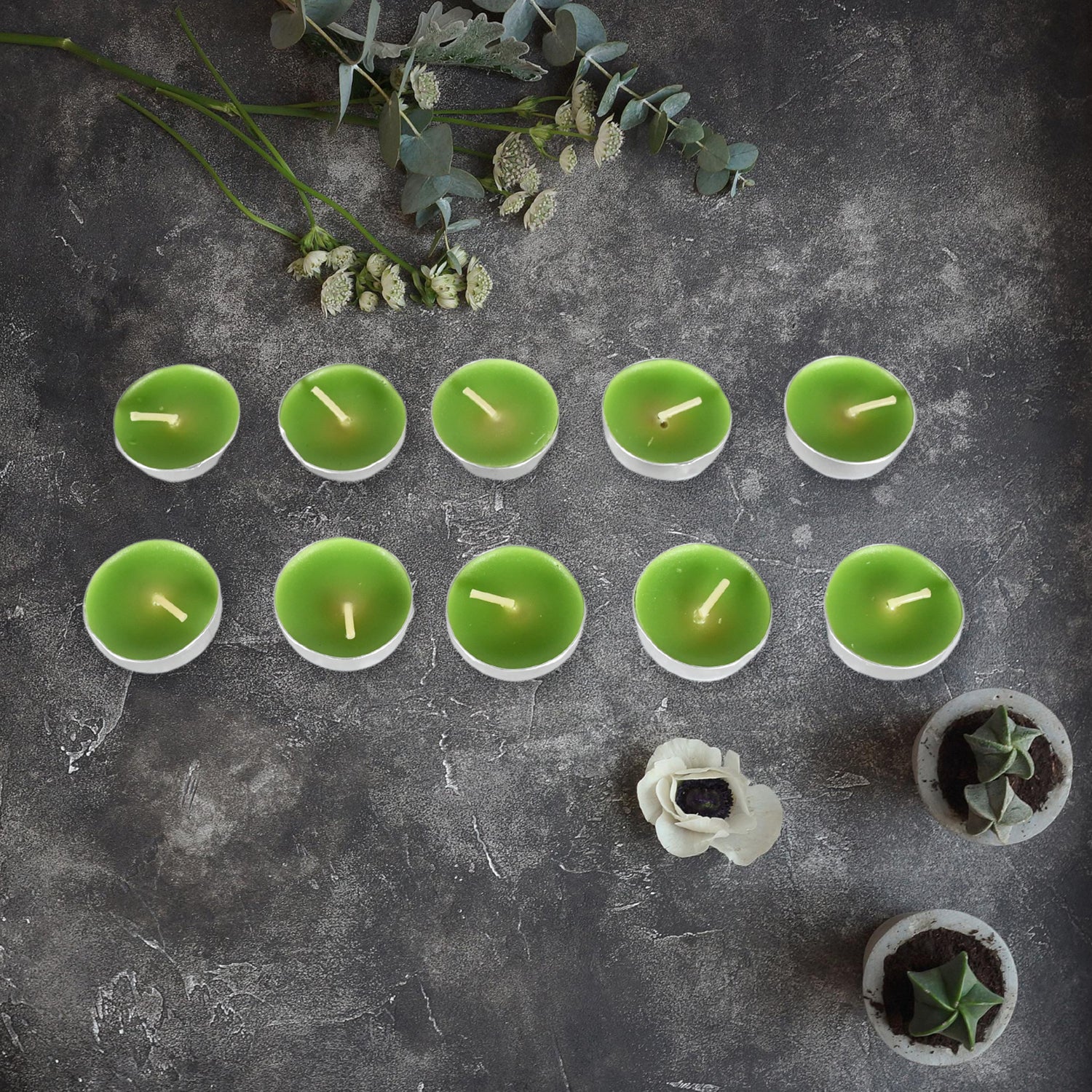 8–9 Hour Unscented Smokeless Candles for Festivals, Parties & Dinners (10 Pc) - Image 3