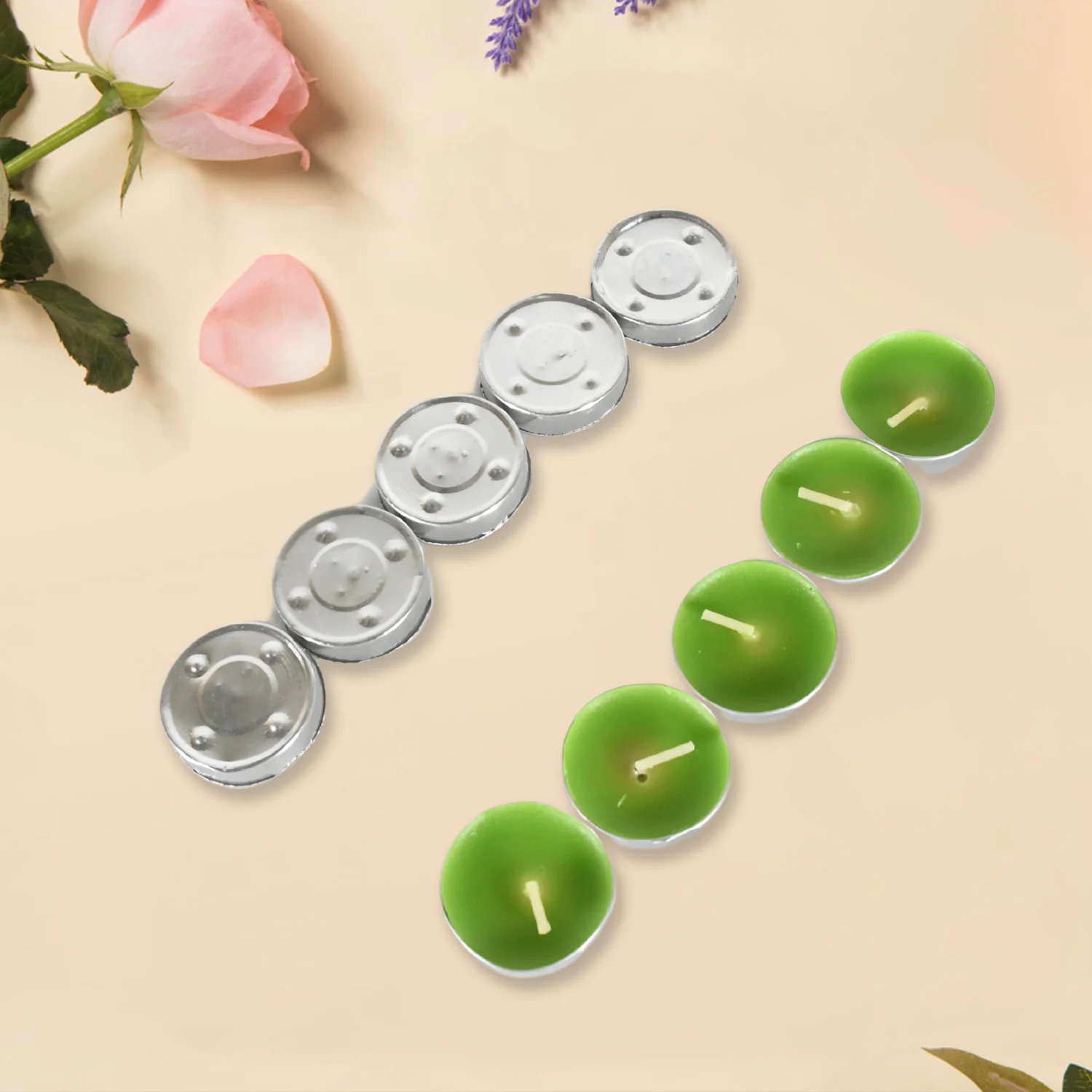 8–9 Hour Unscented Smokeless Candles for Festivals, Parties & Dinners (10 Pc) - Image 5