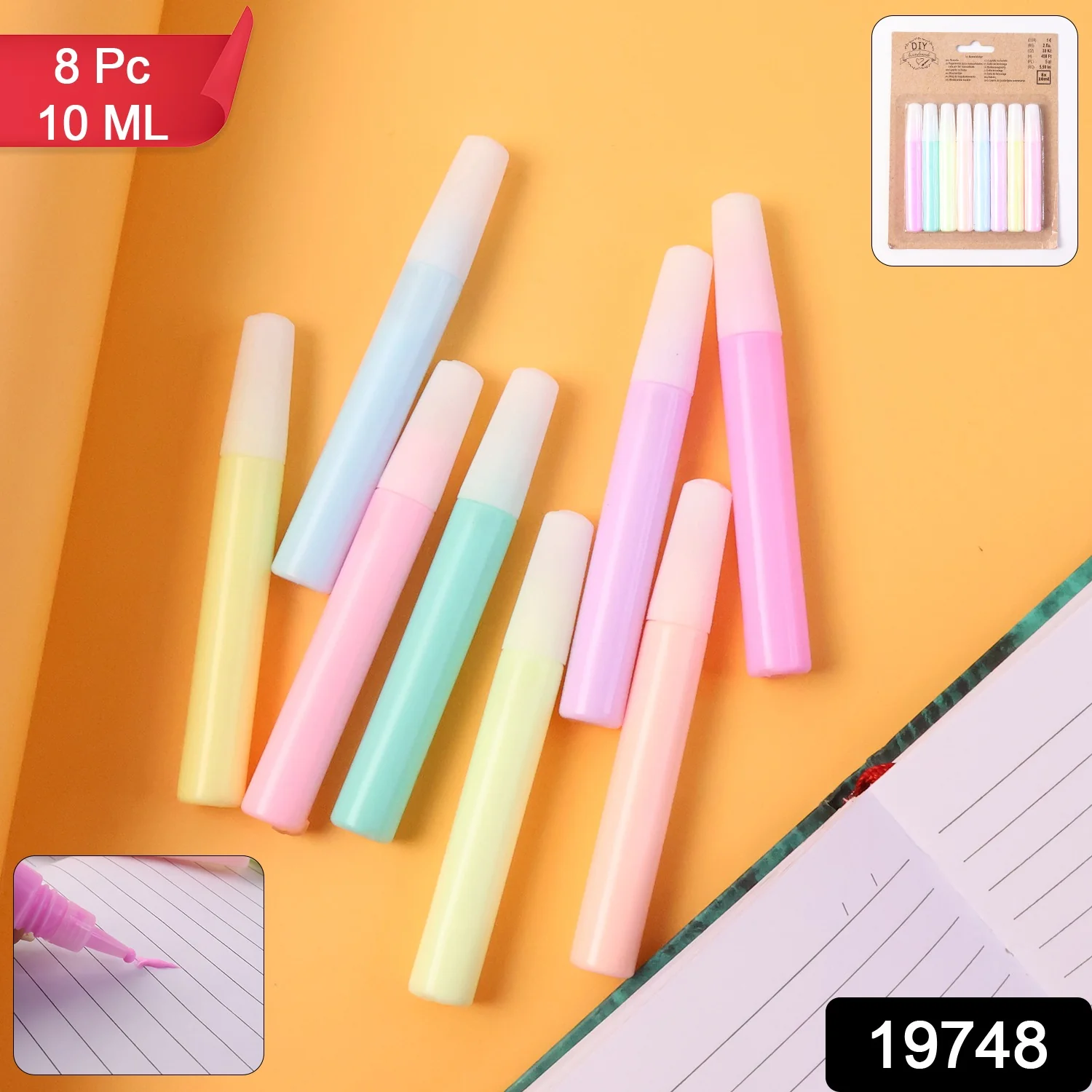 DIY Multi-Color Craft Glue Pen Set (10ML / 8 Pc) - Image 2