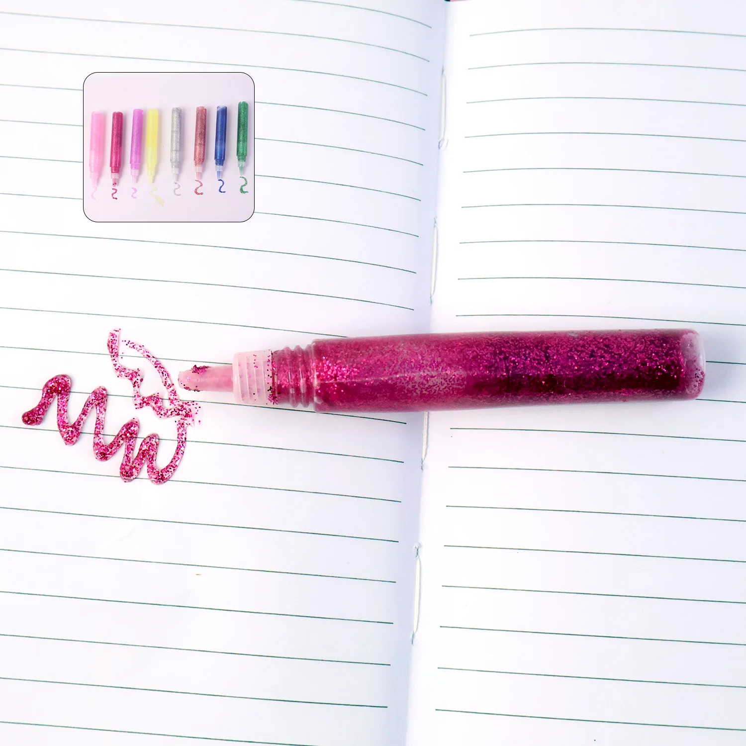 DIY Multi-Color Glitter Craft Glue Pen Set (10ML / 8 Pc) - Image 6