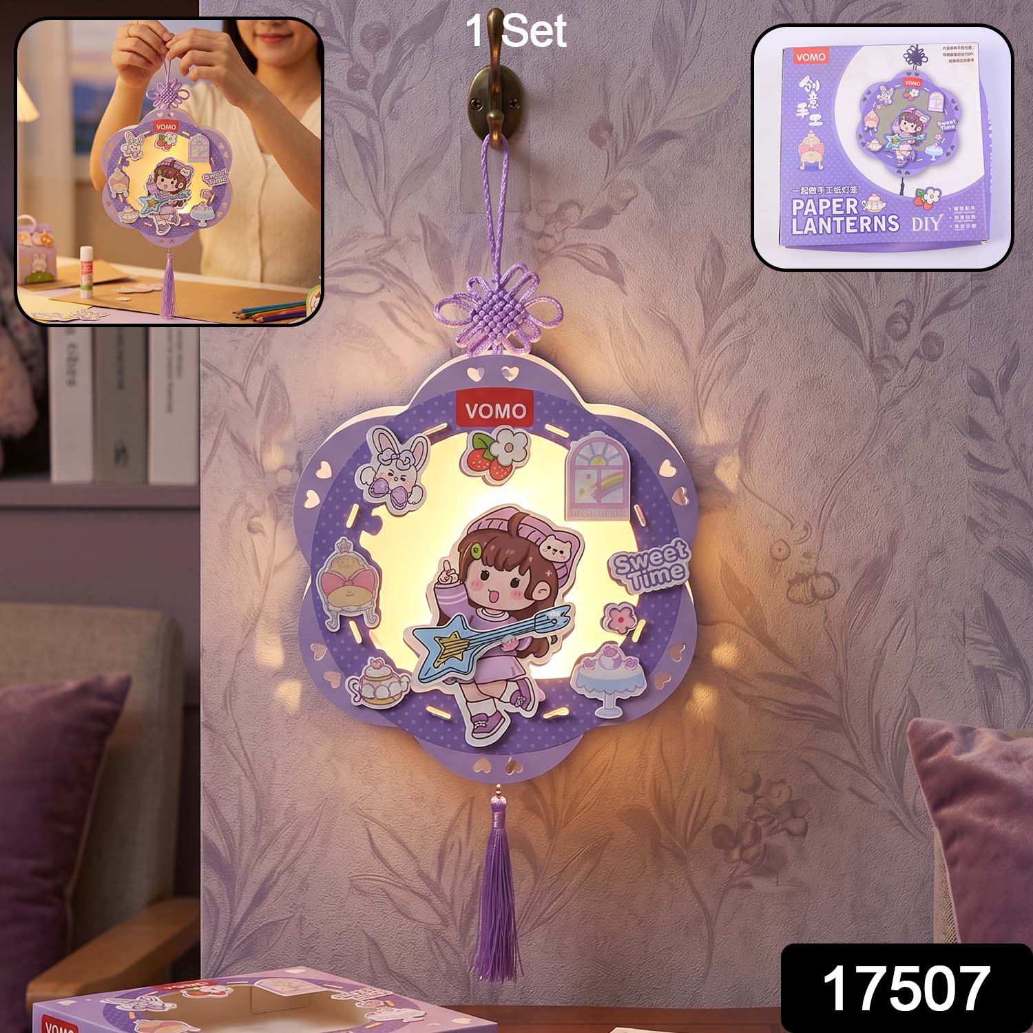 DIY Paper Lantern Craft Kit Decorative Hanging Lantern Set - Image 2