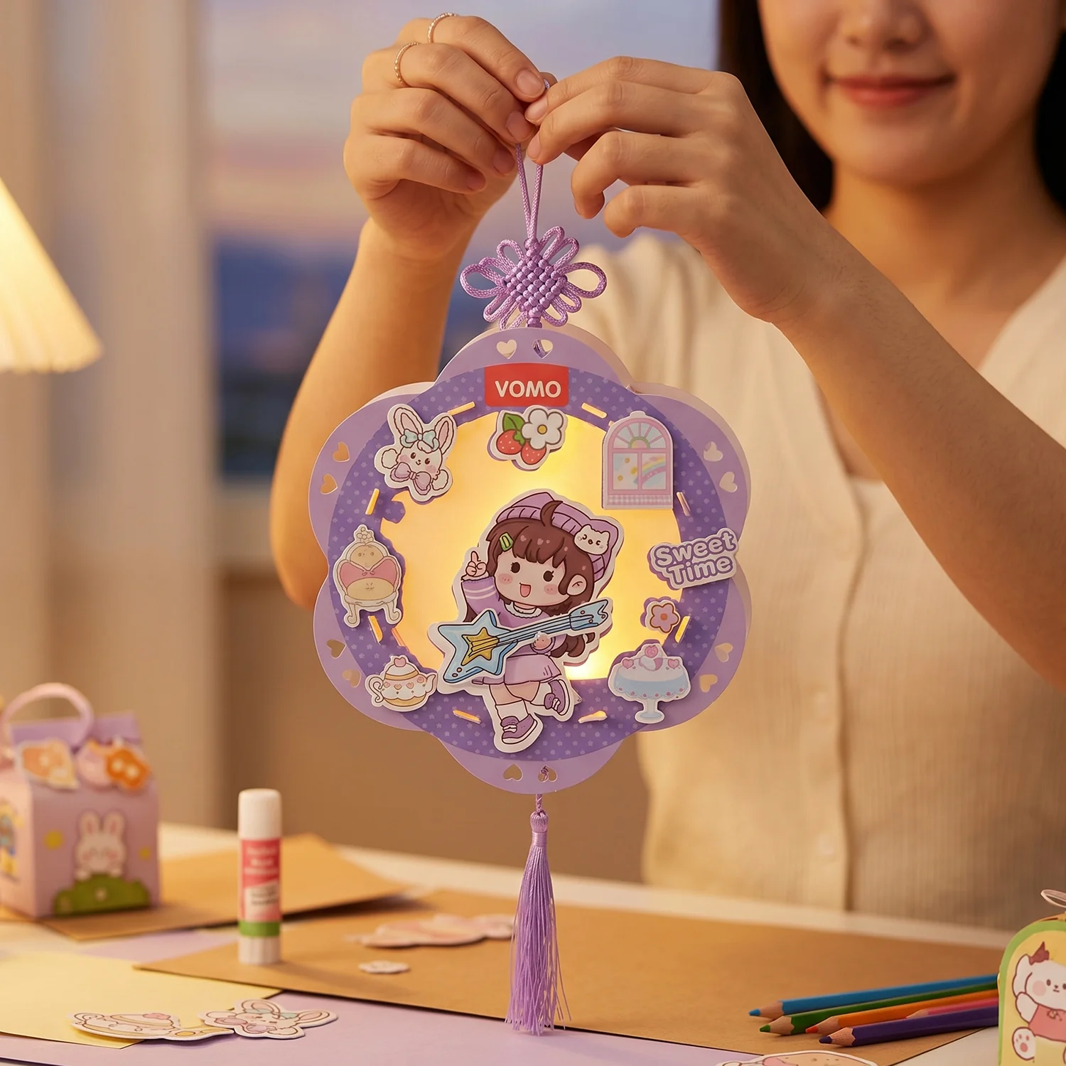 DIY Paper Lantern Craft Kit Decorative Hanging Lantern Set - Image 3