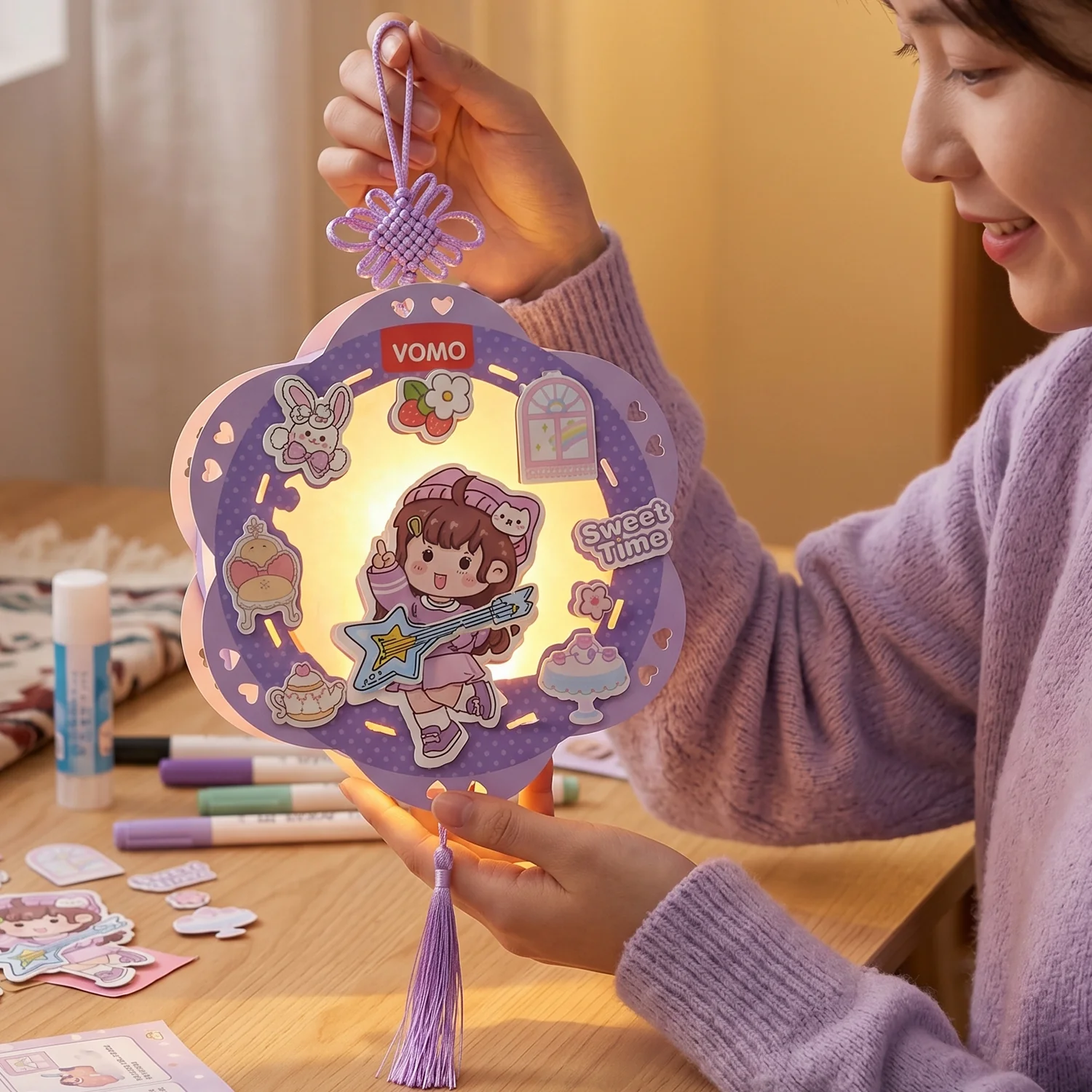 DIY Paper Lantern Craft Kit Decorative Hanging Lantern Set - Image 4