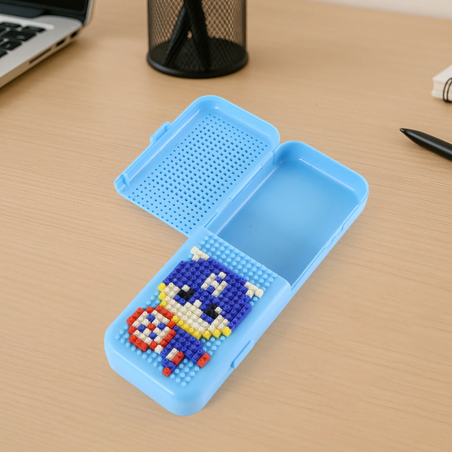DIY Pixel Art Building Block Pencil Box (1 Set) - Image 3