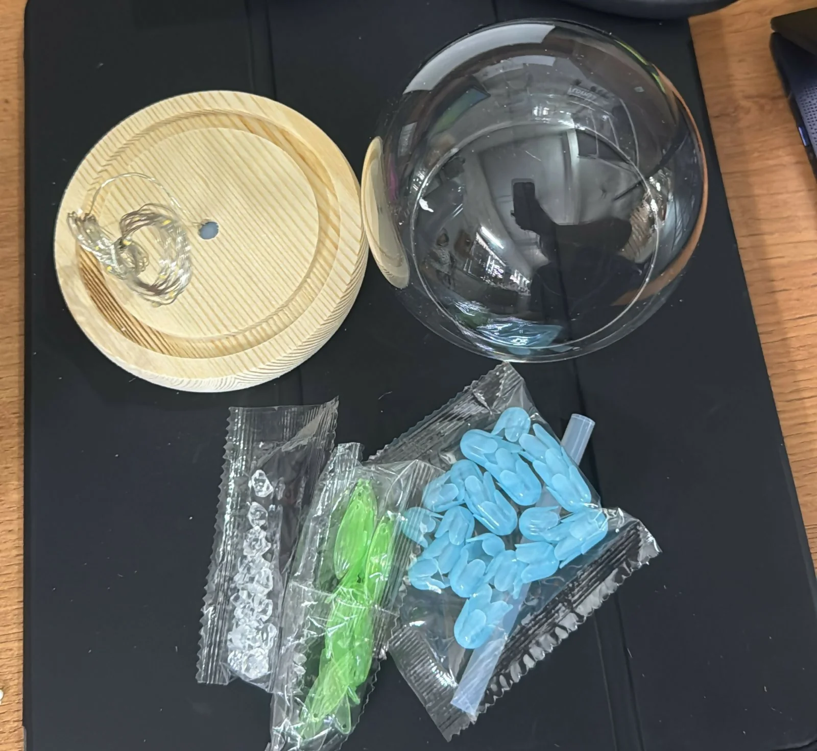DIY Tulip Night Light Kit LED Glass Dome Decorative Table Lamp - Image 11
