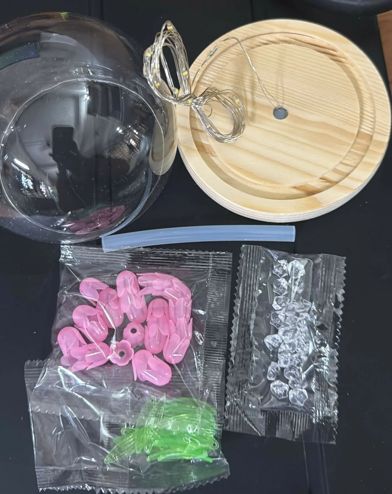 DIY Tulip Night Light Kit LED Glass Dome Decorative Table Lamp - Image 13