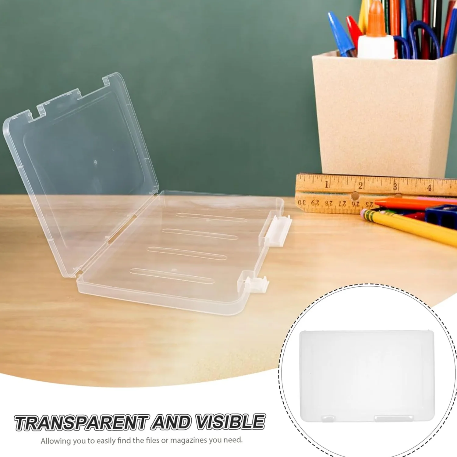 Document Holder File Organizer Box Storage Boxes Lids (1 Pc / 24×17 Cm) - Image 4