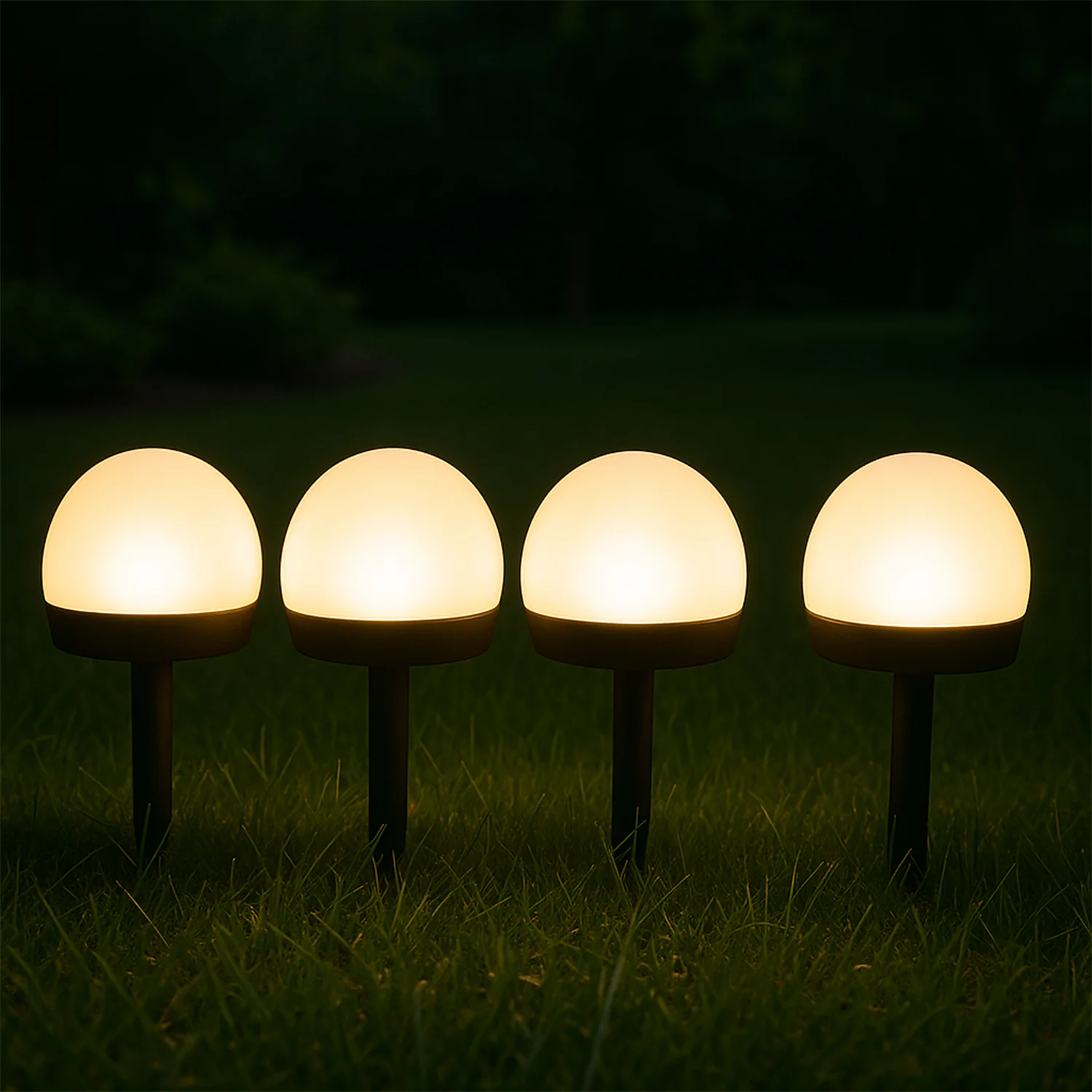 Dome Solar Garden Light Set (4 Pc) - Image 3