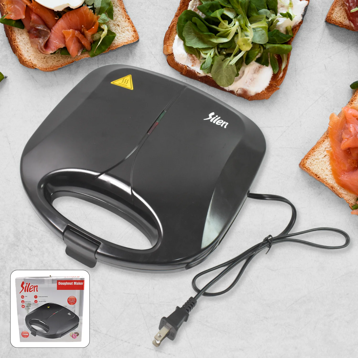 Electric Donut Maker 750W – 6 Cavity(1 Pc / With 2 PIN Plug Converter 1 Pc ) - Image 6