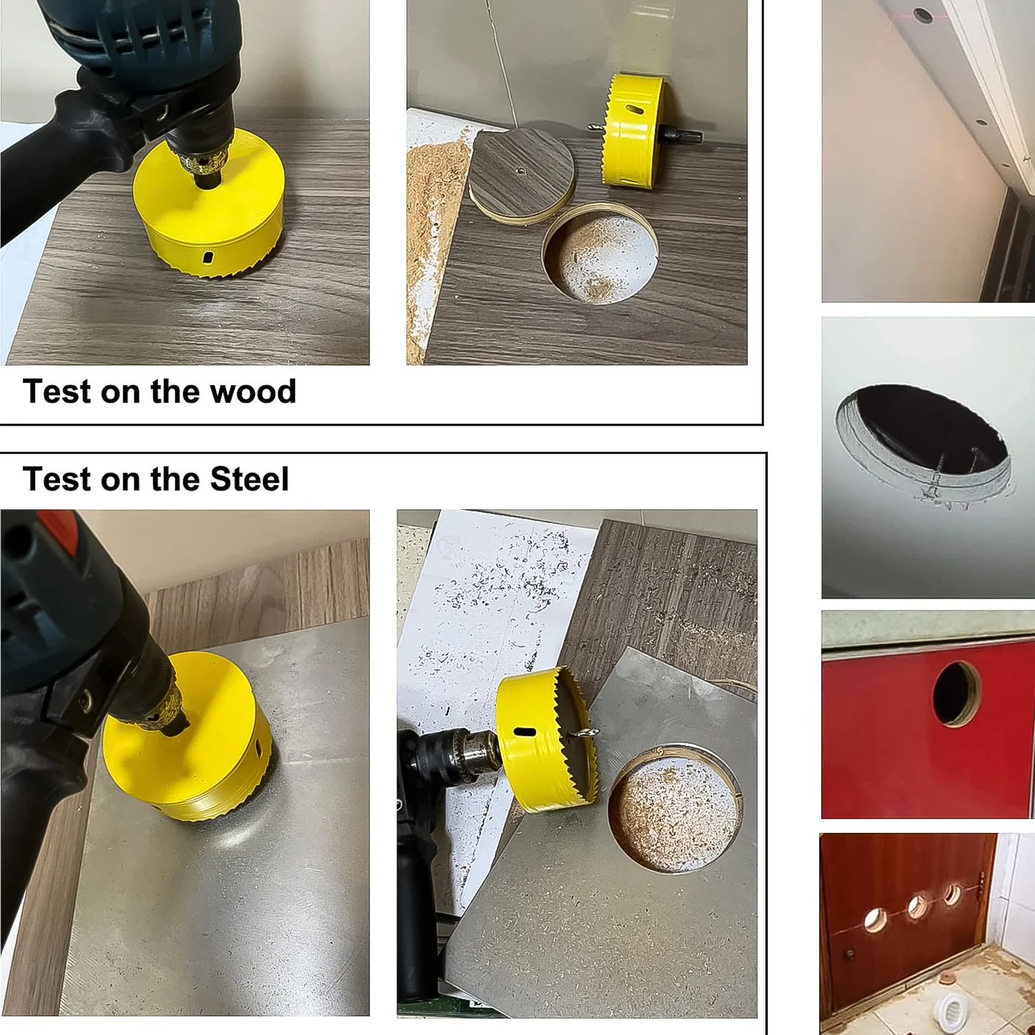Door Lock Installation (22mmx150mm) Hole Saw Kit (1 Set) - Image 4