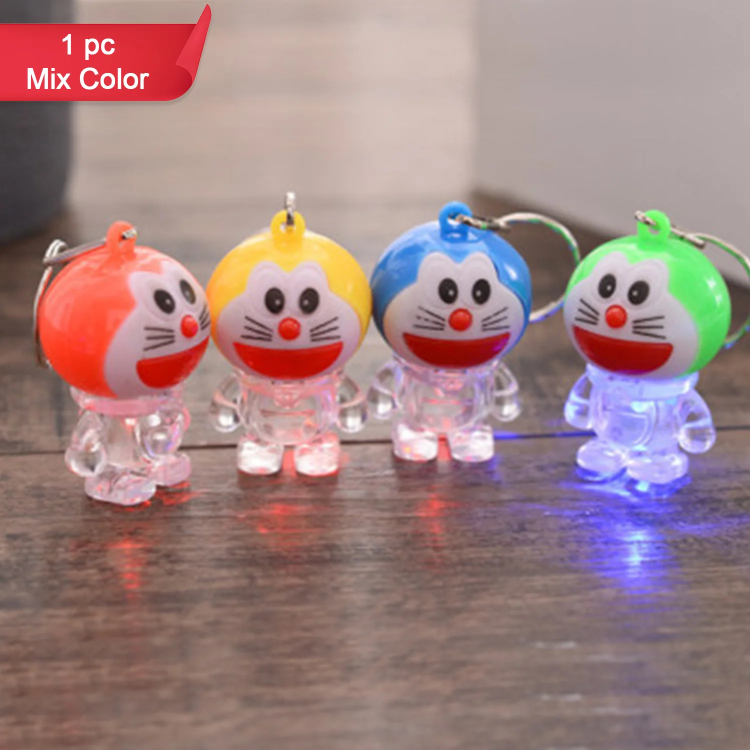Doremon lightning keychain, 2 colored lightning keychain (1 pc) - Image 6