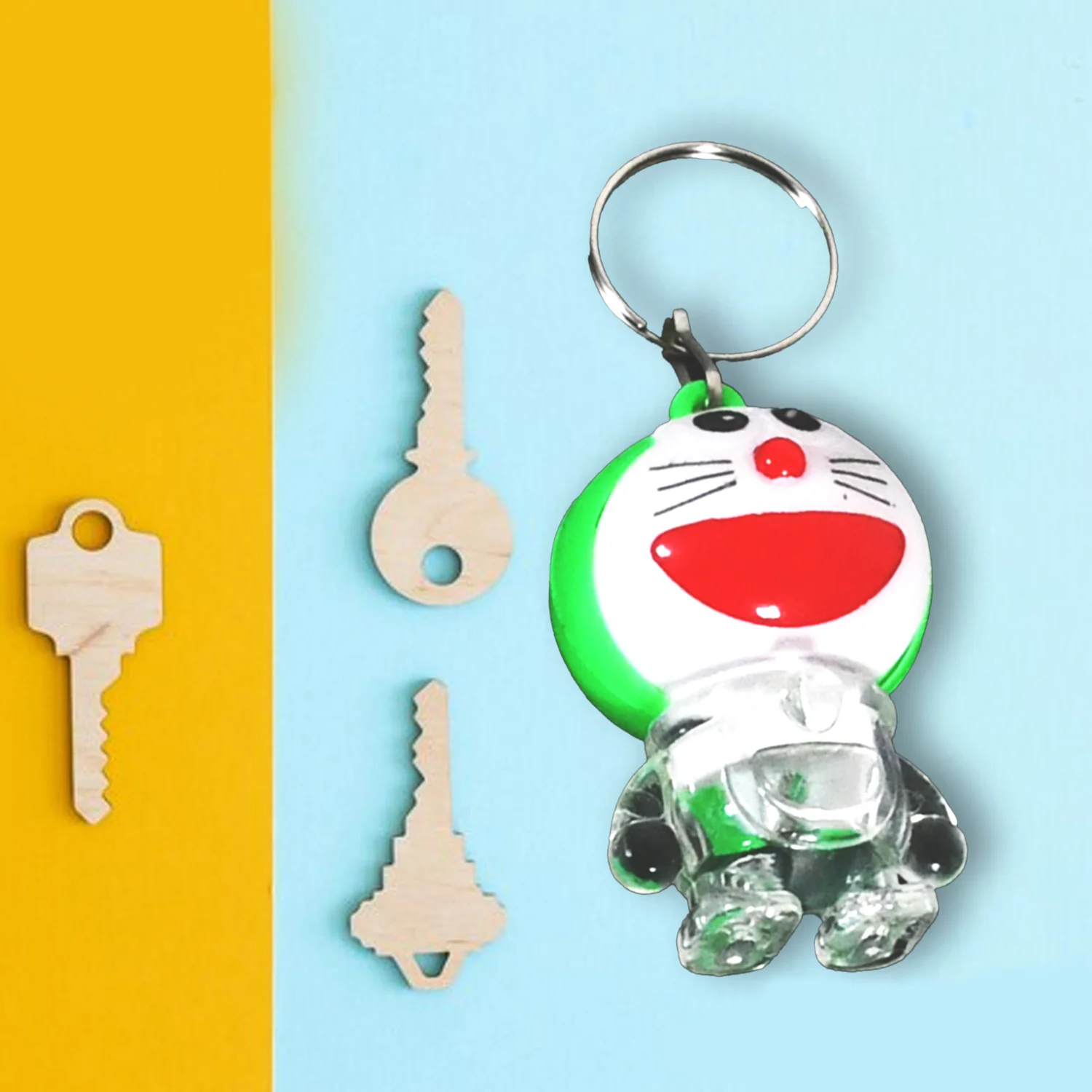 Doremon lightning keychain, 2 colored lightning keychain (1 pc) - Image 8