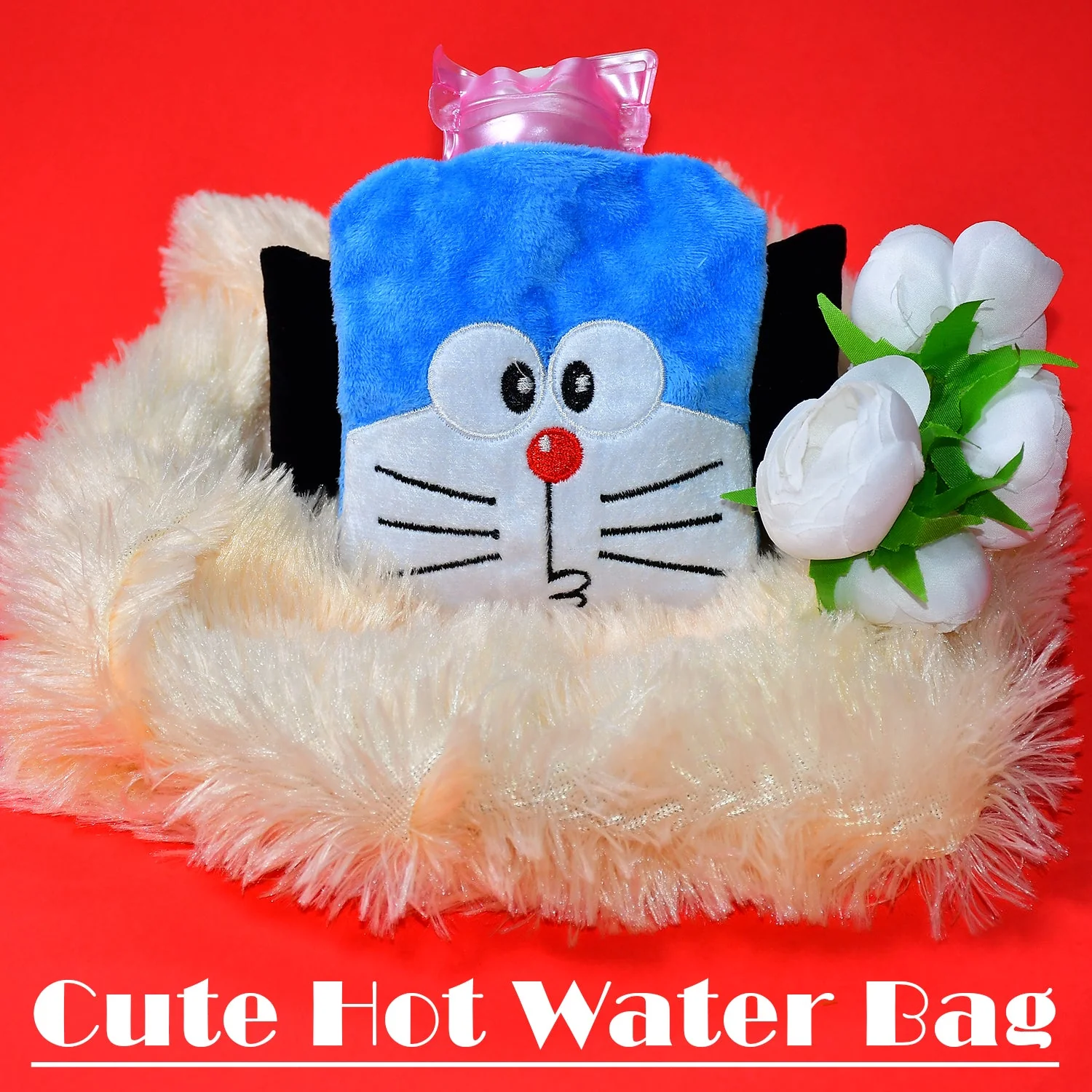 Doremon Hot Water Bag for Pain Relief & Warmth with Cover - Image 3
