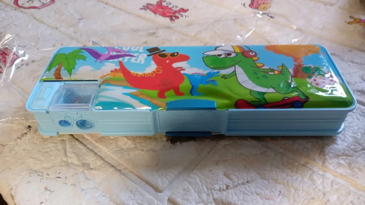 Plastic Multipurpose Compass Box (1 Pc, Mix Design) - Image 15