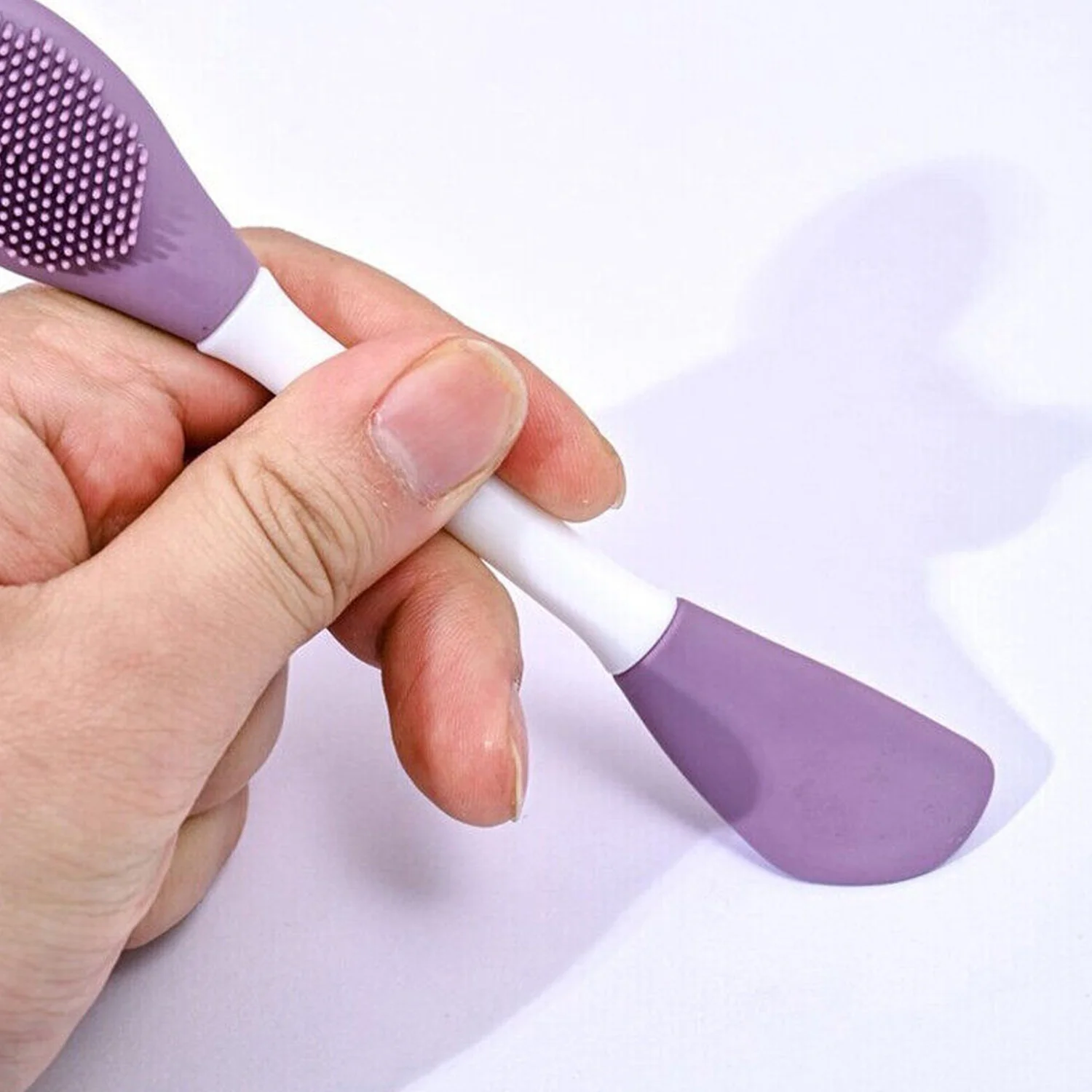Double-Headed Silicone Mask Brush – Facial Cleansing & Mask Application Tool (1 Pc) - Image 5