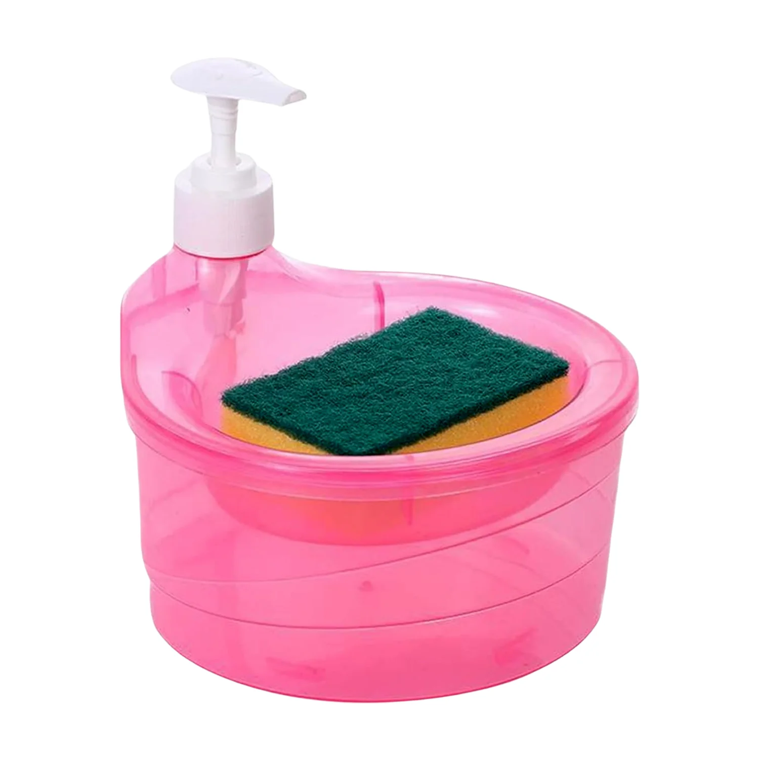 2 in 1 Double Layer Liquid Soap Dispenser with Pump and Sponge - Image 4