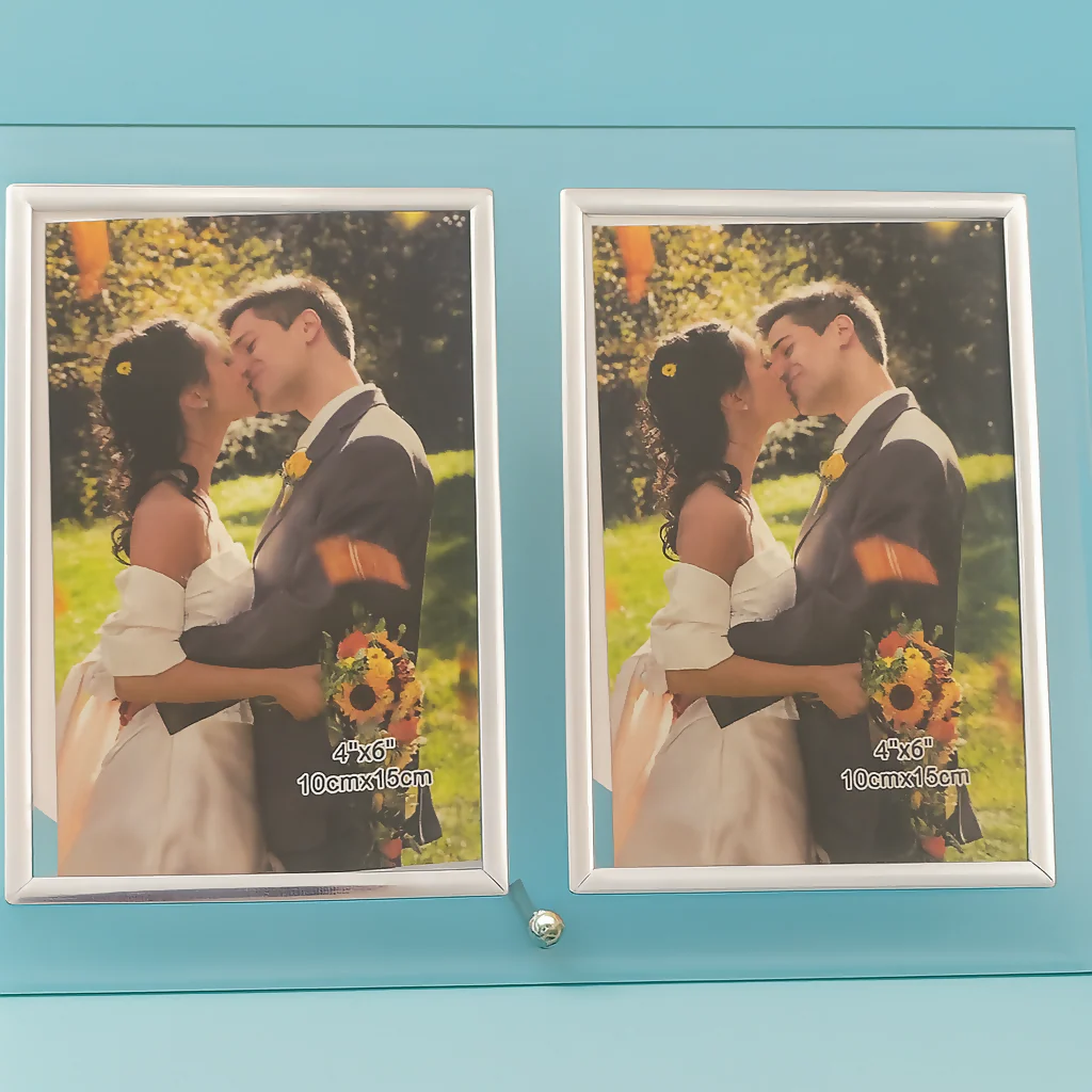Double Photo Frame for 4x6 Pictures | Tabletop Display for Home & Gifting - Image 2
