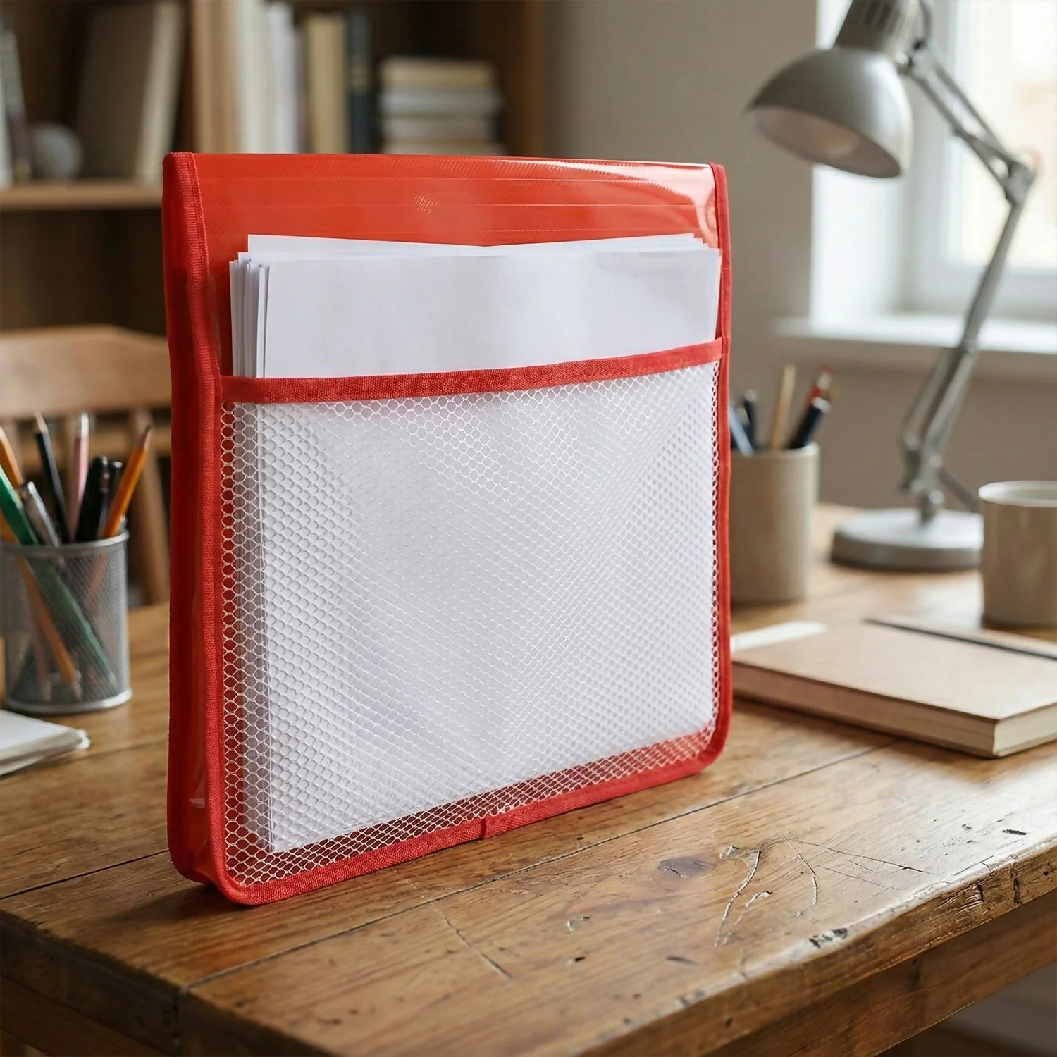 Double Pocket Document File Folder with Button Closure for Office, School Mix Colour - Image 7