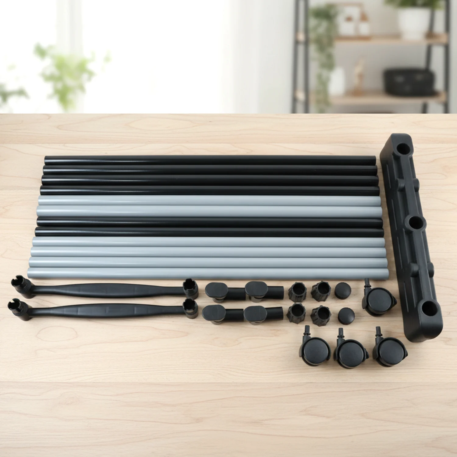 Double Pole Adjustable Garment Stand (1 Set) - Image 7