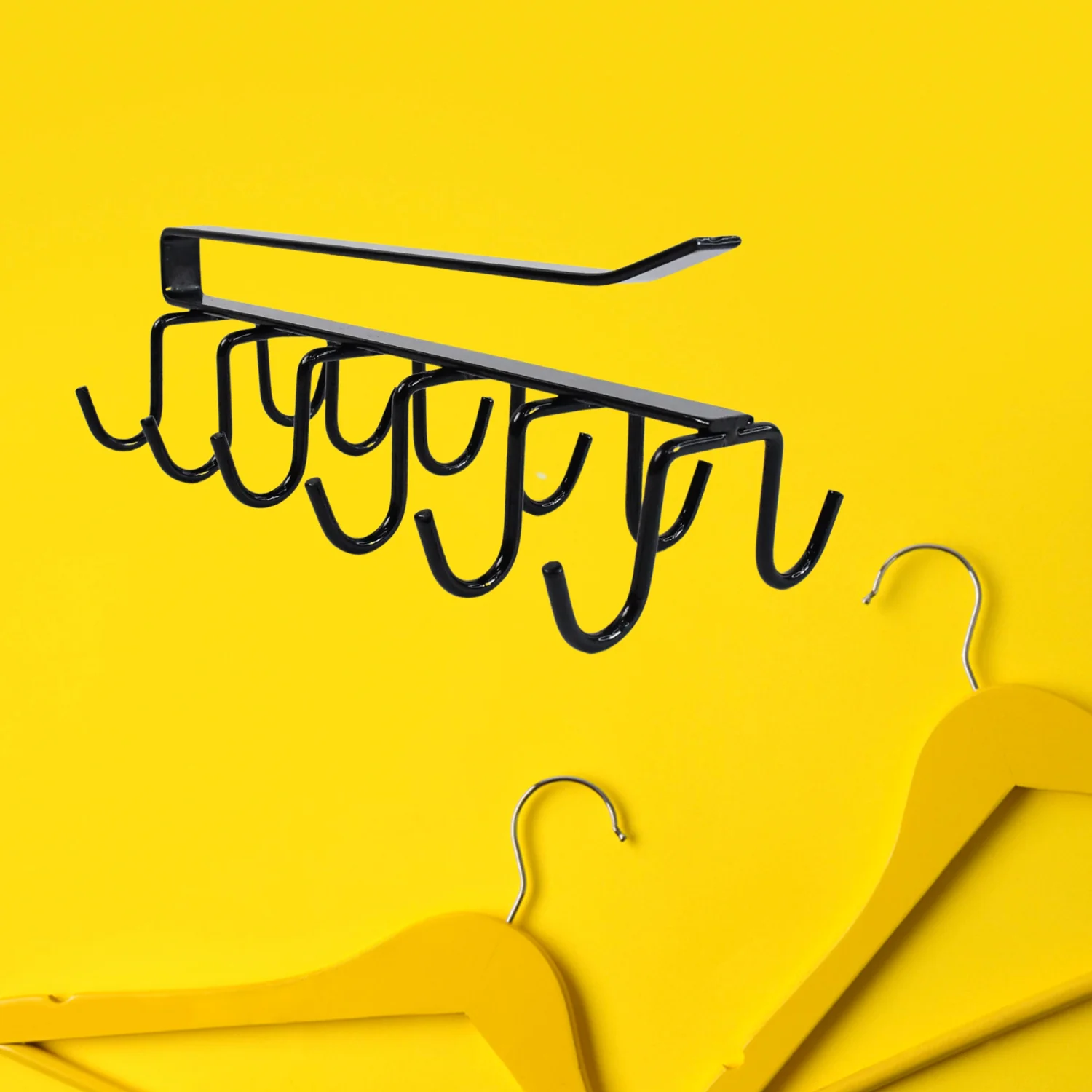 Double-Row Metal cupholder Rack, Multi-Purpose Iron Hanger with 6 Hooks (1 Pc) - Image 7